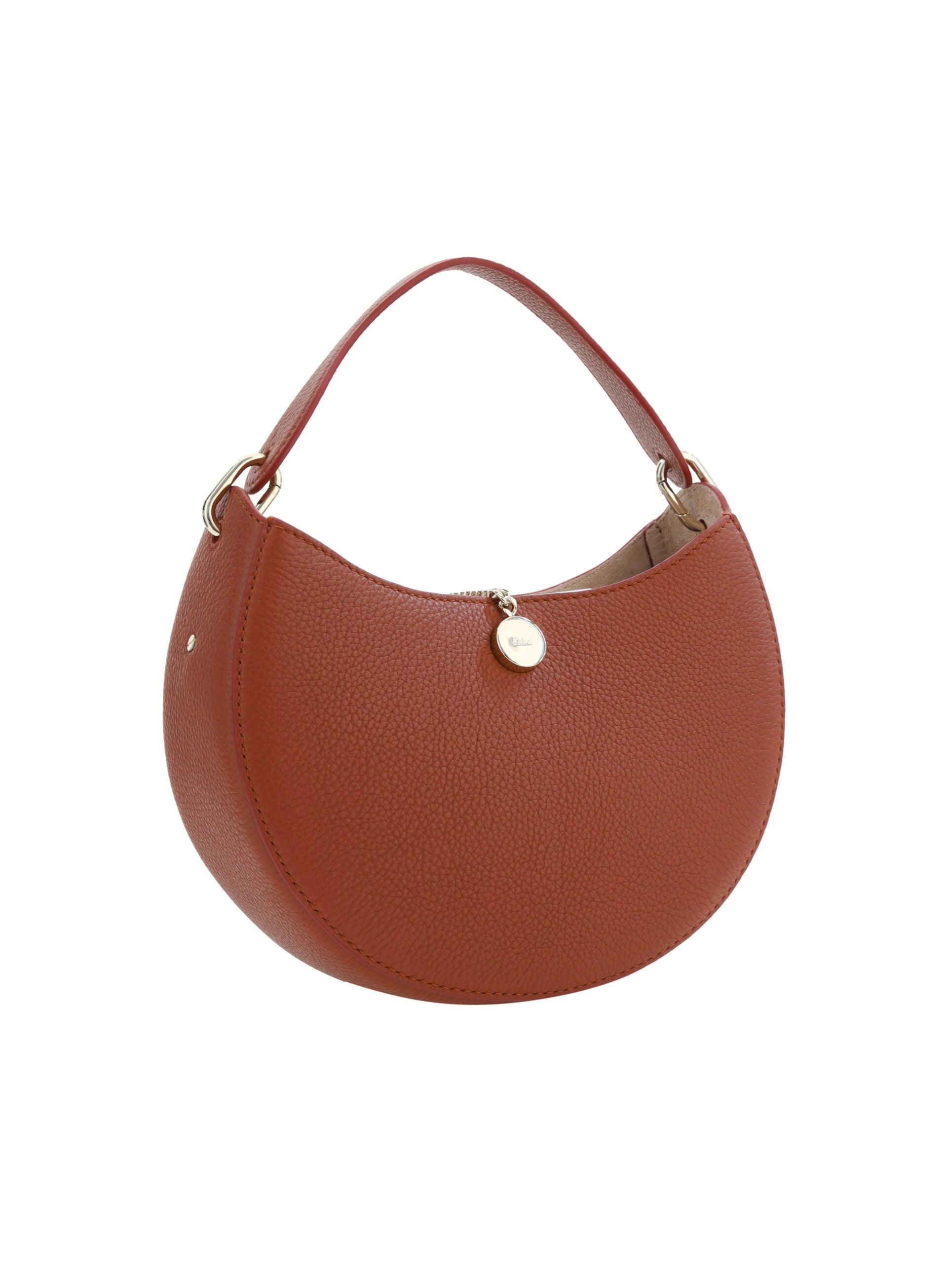 Chloé Sepia Brown Small Arlène Leather Shoulder Bag - Arichezz.store