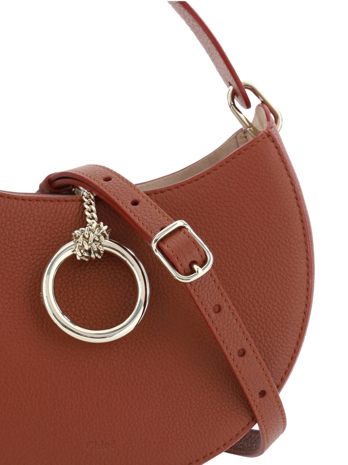 Chloé Sepia Brown Small Arlène Leather Shoulder Bag - Arichezz.store