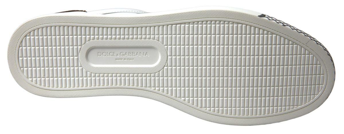 Dolce & Gabbana Sleek White Leather Casual Sneakers - Arichezz.store