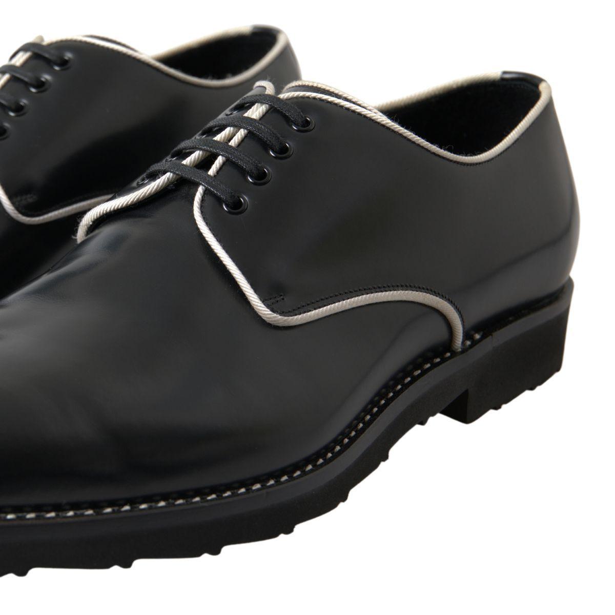 Dolce & Gabbana Elegant Black and White Formal Men's Shoes - Arichezz.store