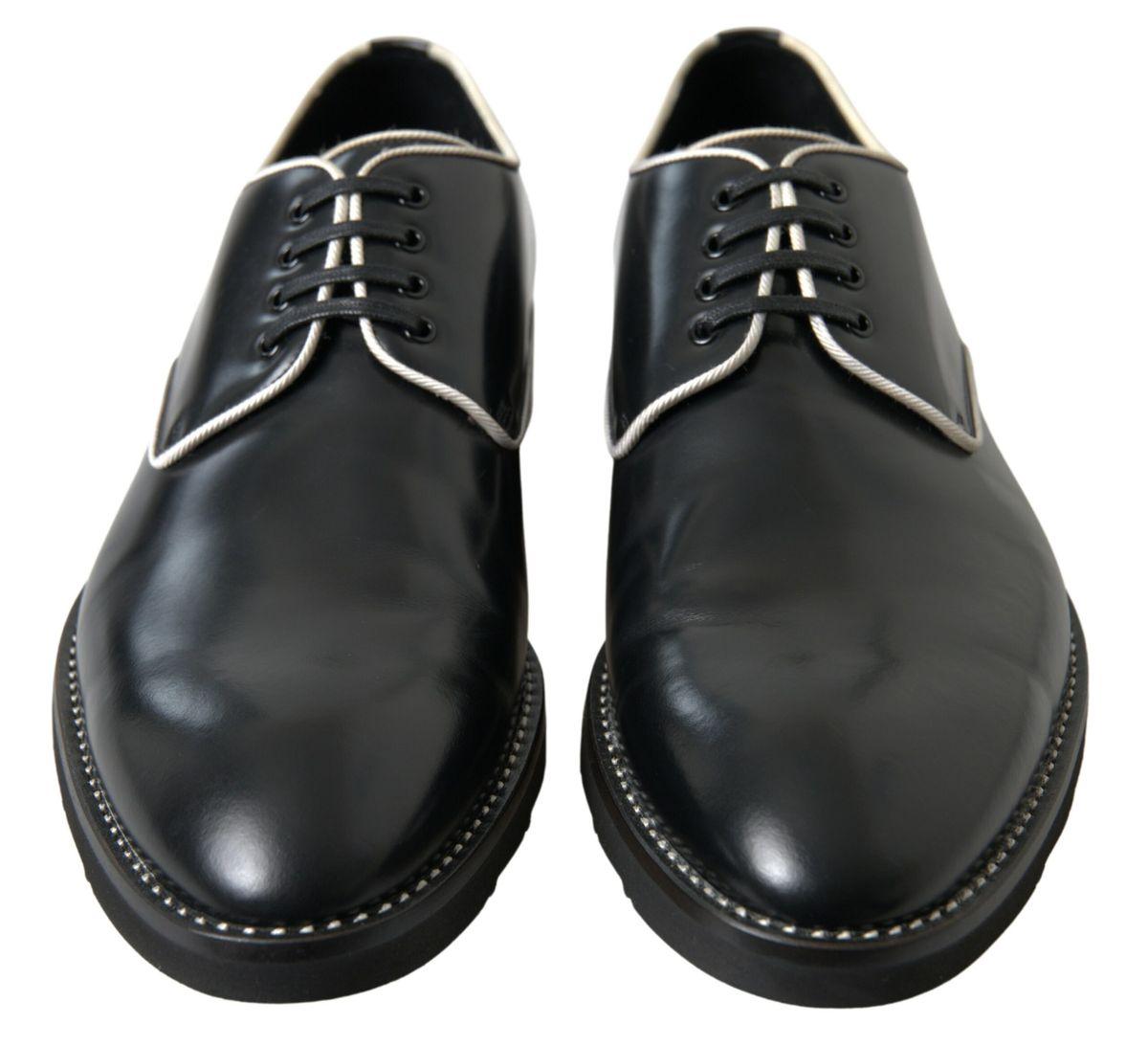 Dolce & Gabbana Elegant Black and White Formal Men's Shoes - Arichezz.store