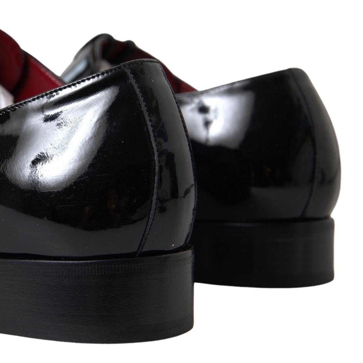 Dolce & Gabbana Elegant Black Patent Leather Formal Men's Shoes - Arichezz.store