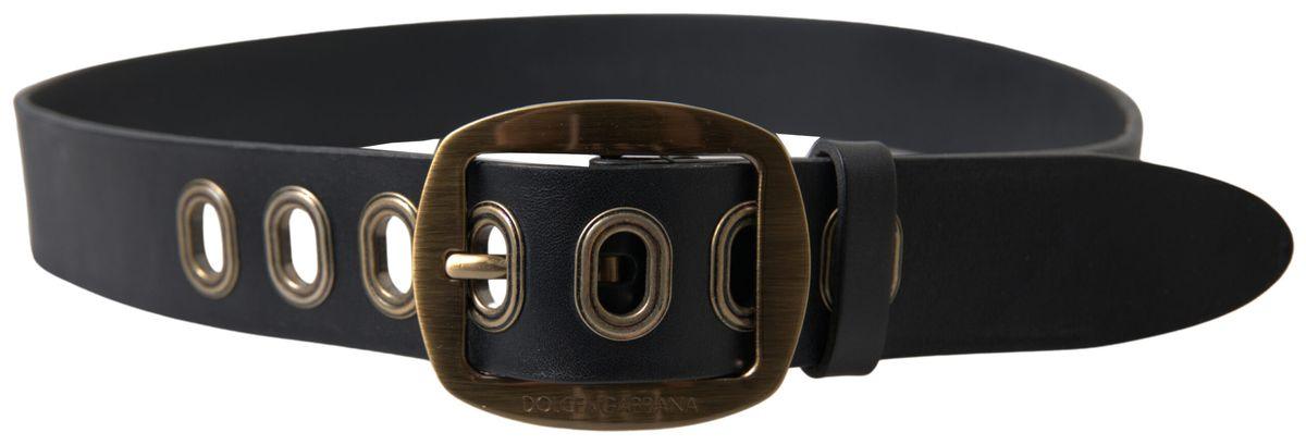 Dolce & Gabbana Sleek Italian Leather Belt with Metal Buckle - Arichezz.store