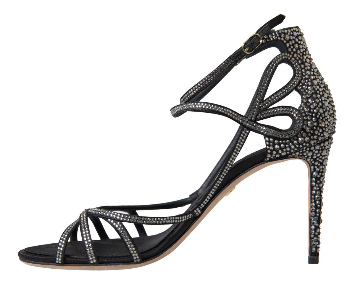 Dolce & Gabbana Elegant Keira Rhinestone Stiletto Sandals - Arichezz.store