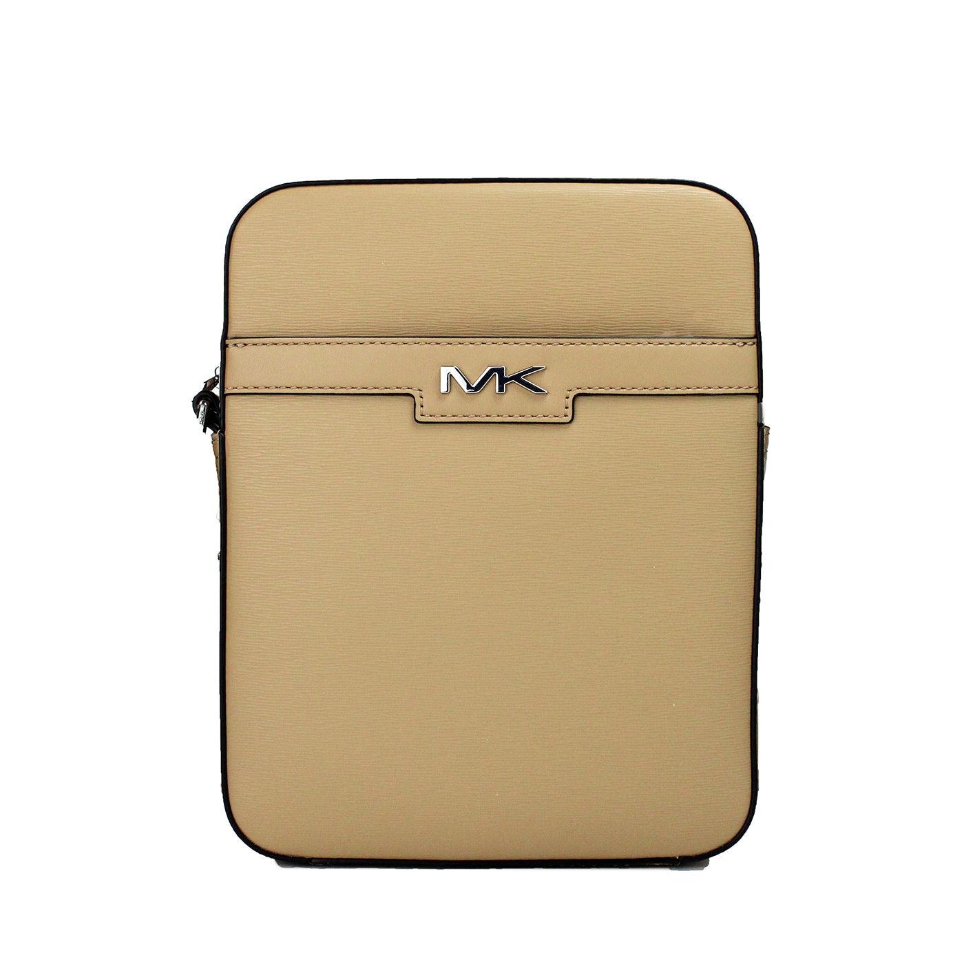 Michael Kors Cooper Medium Camel Crossgrain Leather Flight Crossbody Bag - Arichezz.store