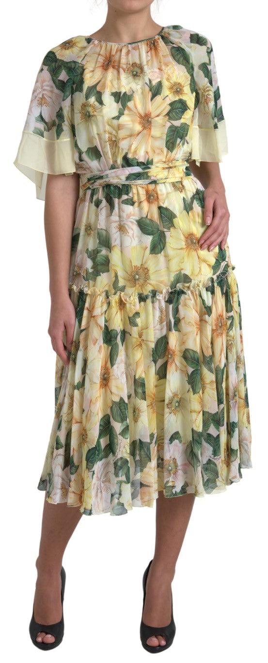 Dolce & Gabbana Elegant Silk Floral Maxi Dress - Arichezz.store