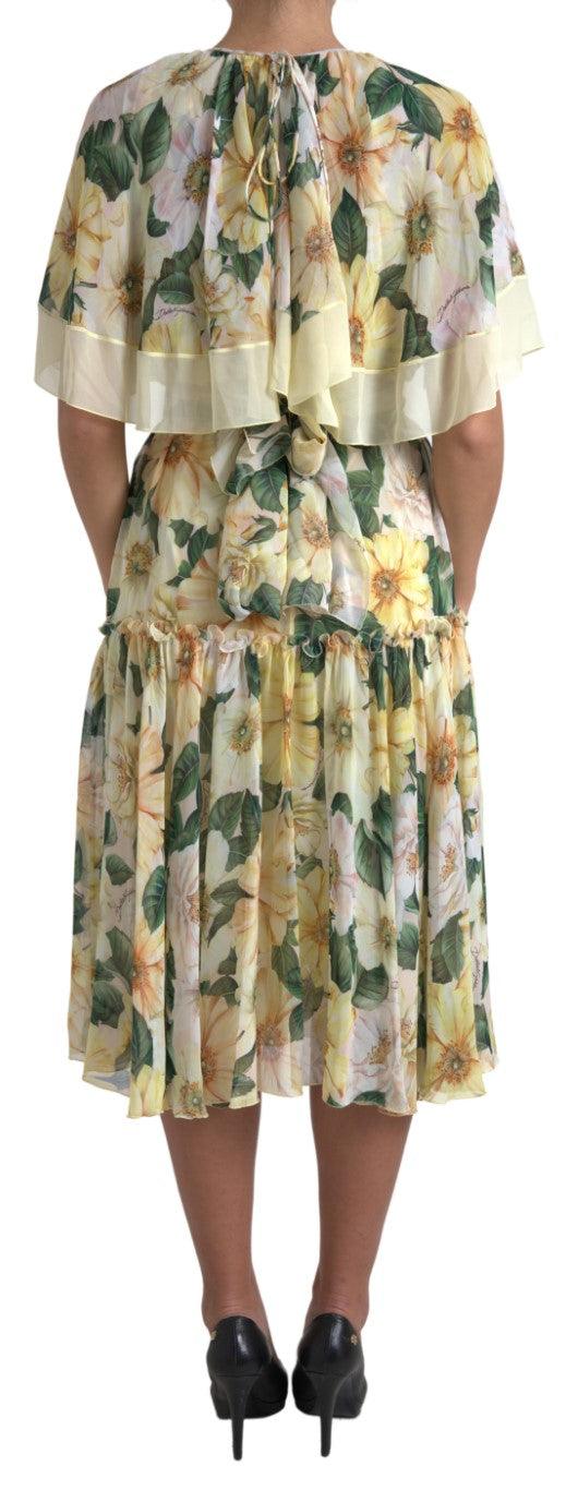 Dolce & Gabbana Elegant Silk Floral Maxi Dress - Arichezz.store