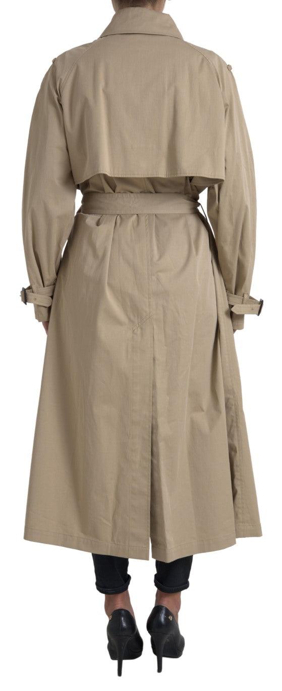 Dolce & Gabbana Double Breasted Trench Coat - Light Khaki - Arichezz.store