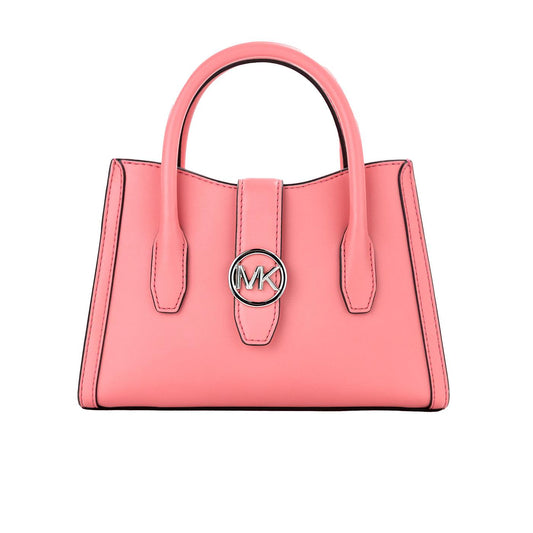 Michael Kors Gabby Small Tea Rose Faux Leather Top Zip Satchel Crossbody Bag - Arichezz.store