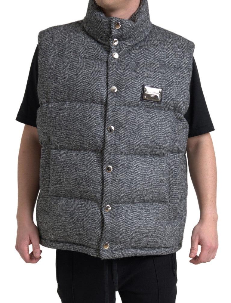 Dolce & Gabbana Elegant Chevron Knit Wool Blend Vest Jacket - Arichezz.store