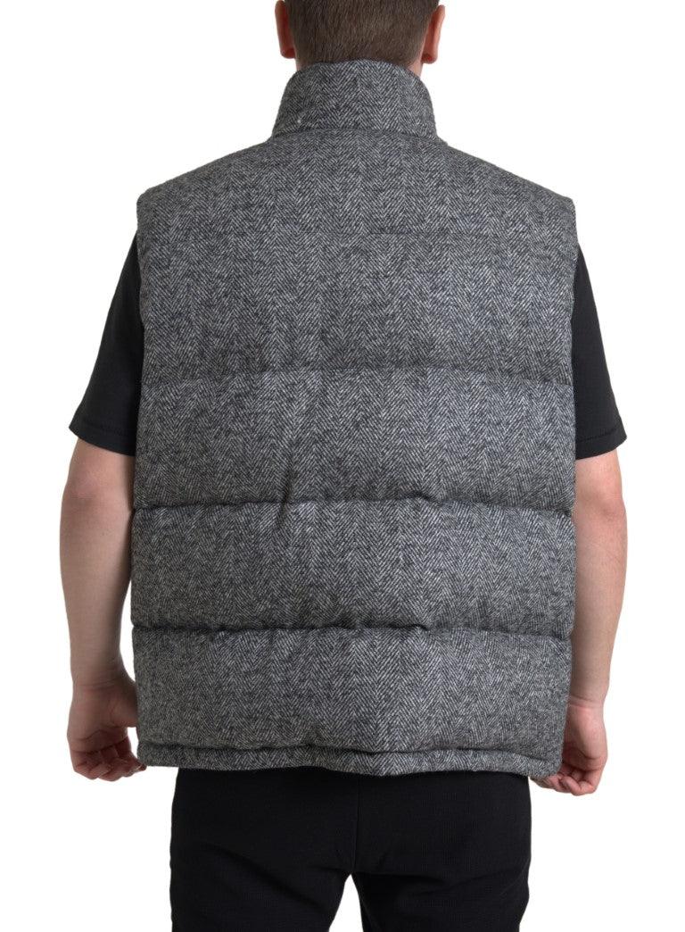 Dolce & Gabbana Elegant Chevron Knit Wool Blend Vest Jacket - Arichezz.store