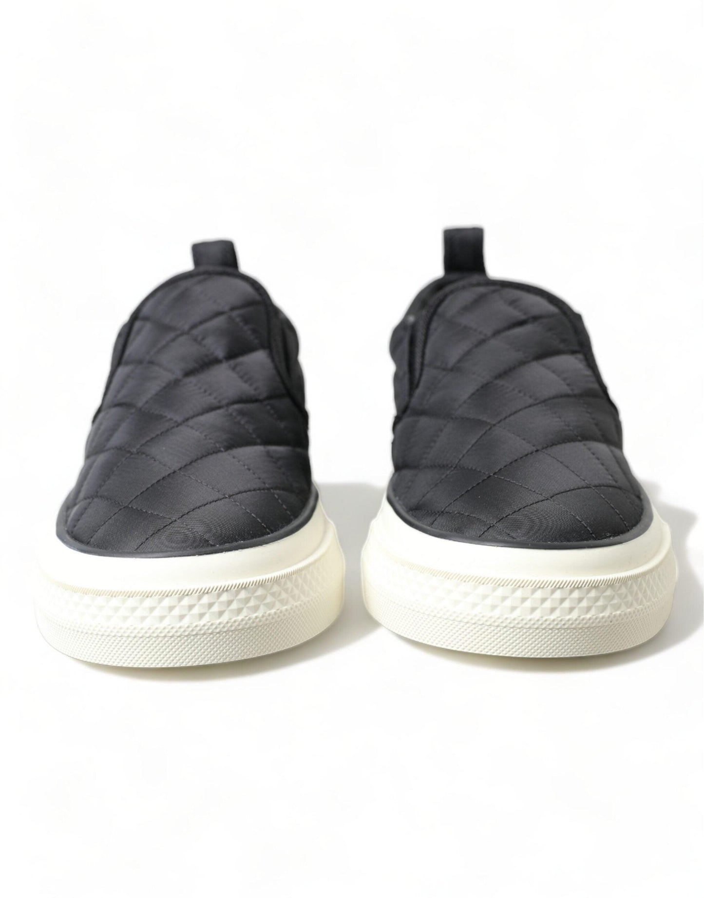 Dolce & Gabbana Elegant Quilted Black Canvas Sneakers - Arichezz.store