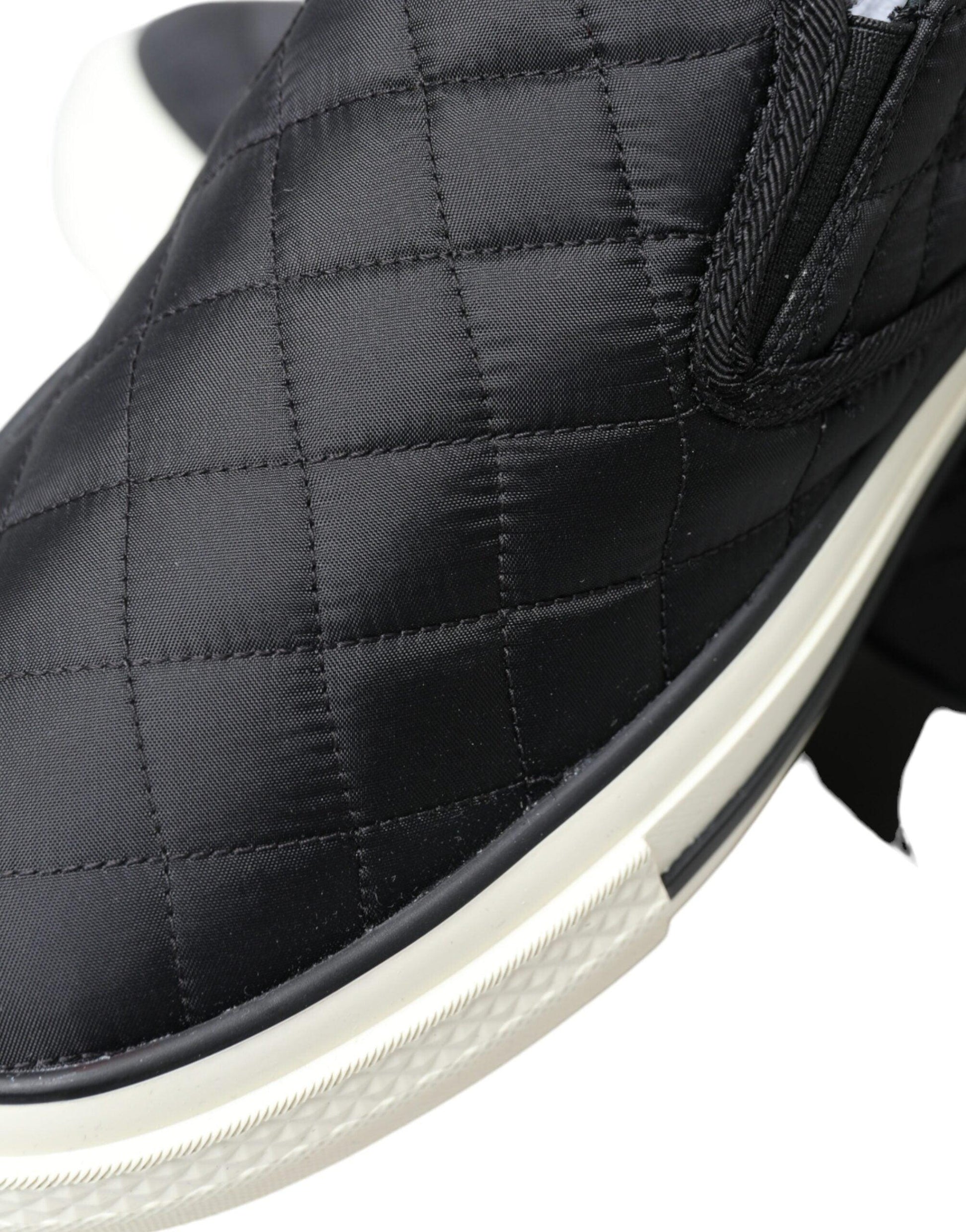 Dolce & Gabbana Elegant Quilted Black Canvas Sneakers - Arichezz.store