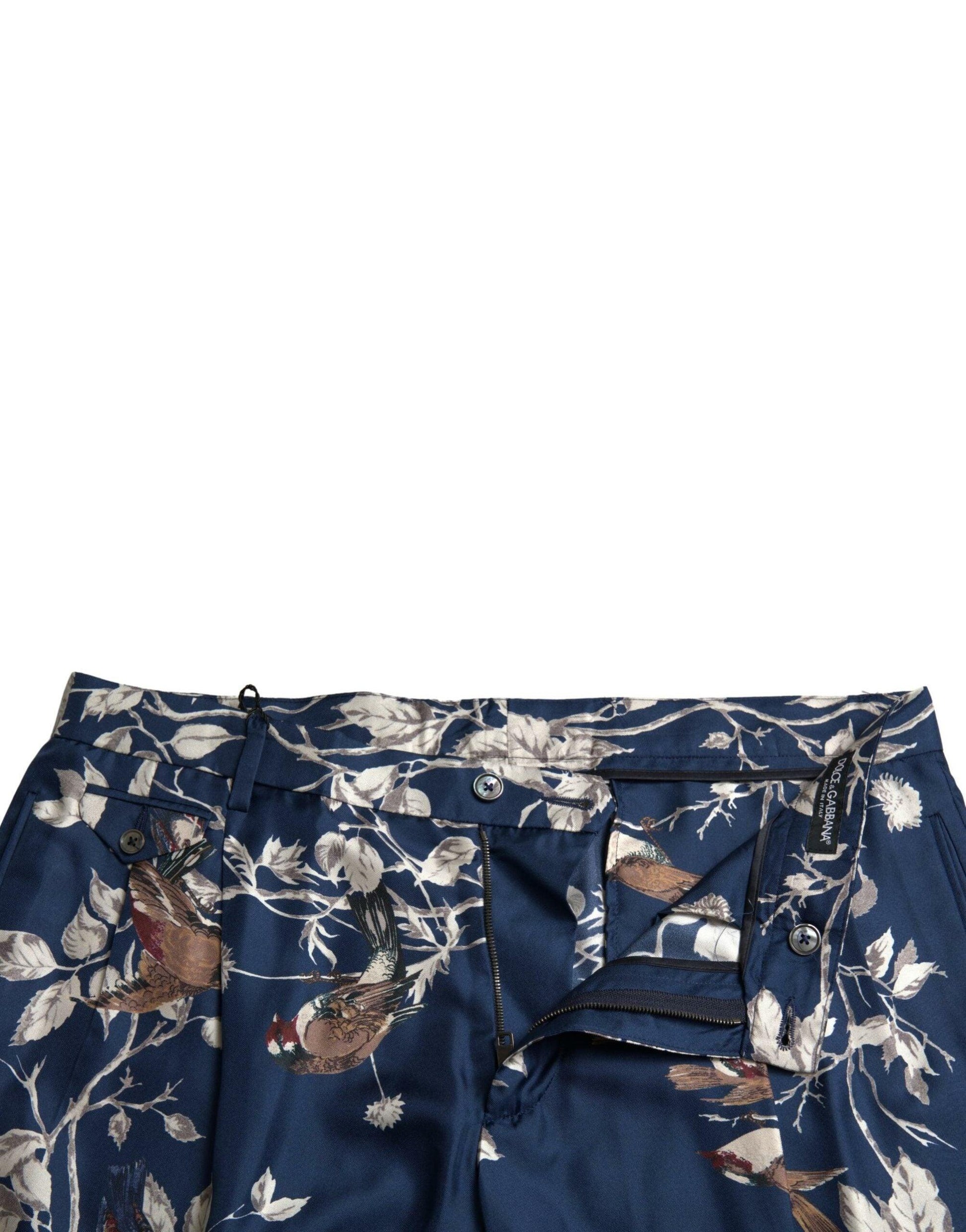 Dolce & Gabbana Silken Floral Bermuda Shorts in Blue - Arichezz.store