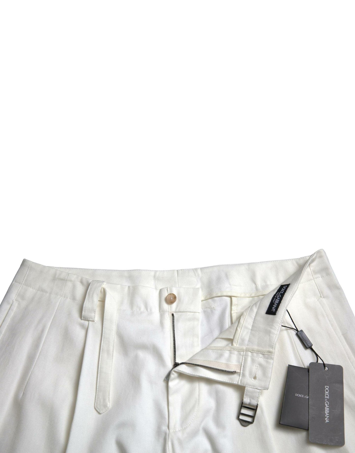 Dolce & Gabbana Elegant White Bermuda Denim Shorts - Arichezz.store