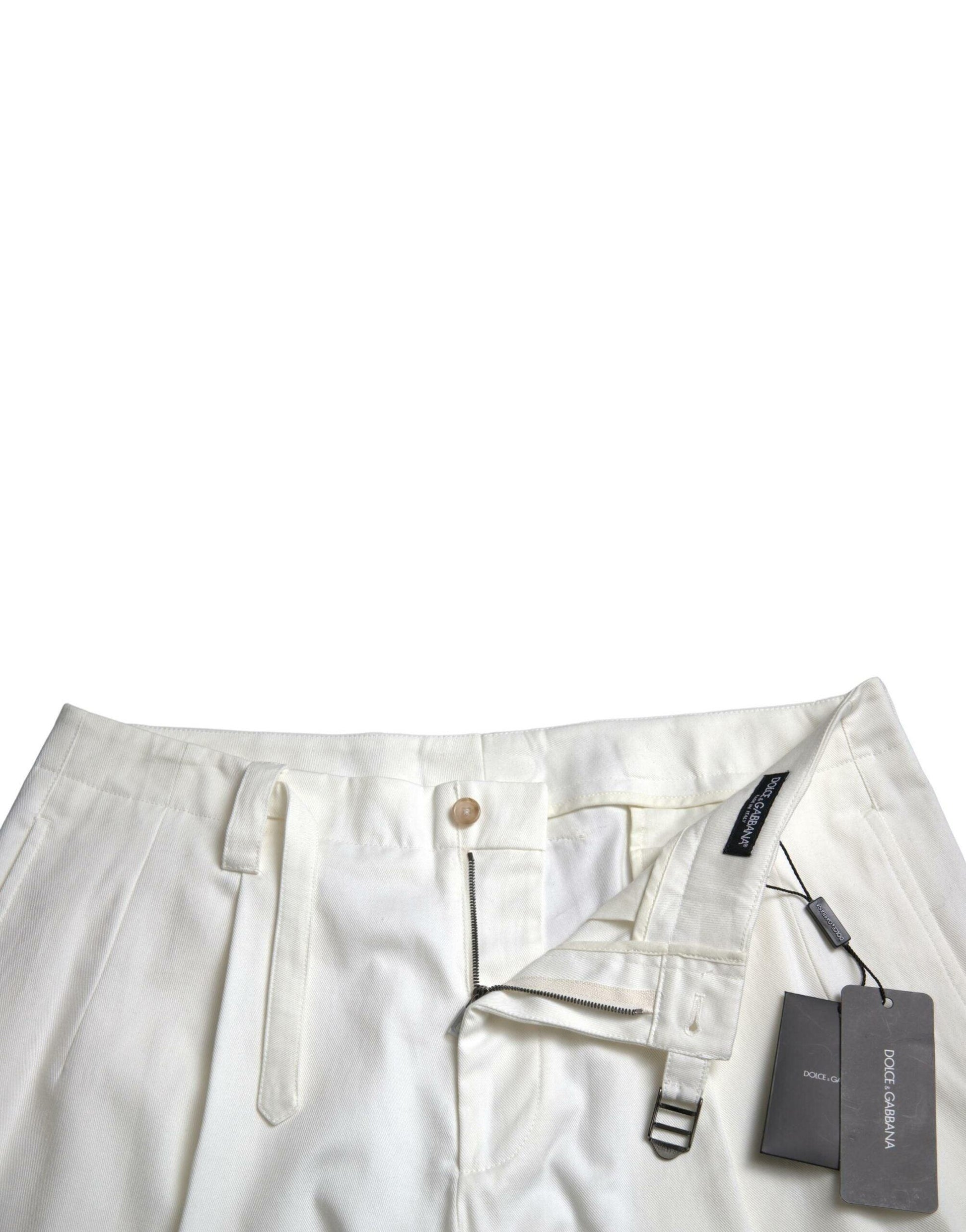 Dolce & Gabbana Elegant White Bermuda Denim Shorts - Arichezz.store