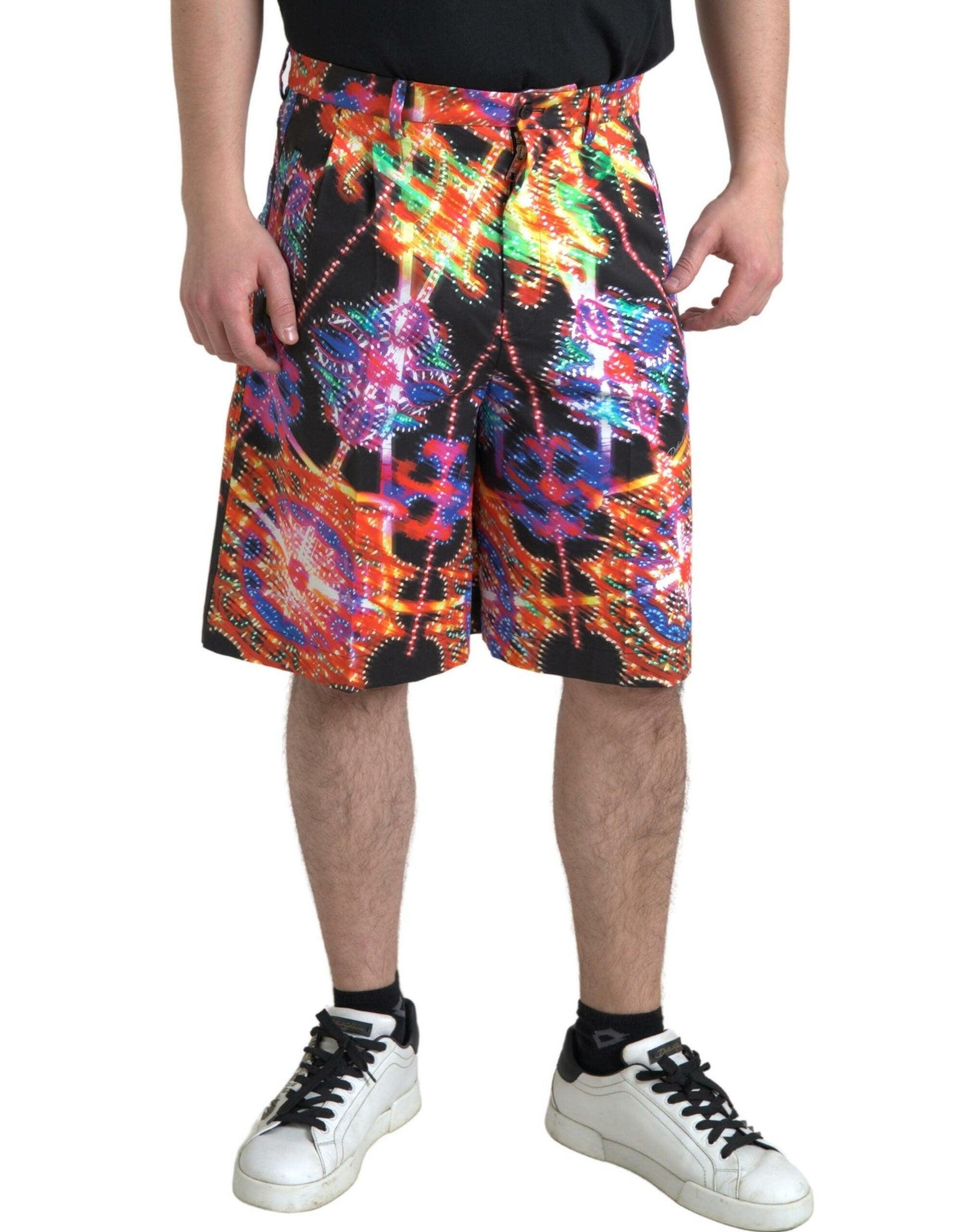 Dolce & Gabbana Multicolor Printed Bermuda Shorts - Arichezz.store