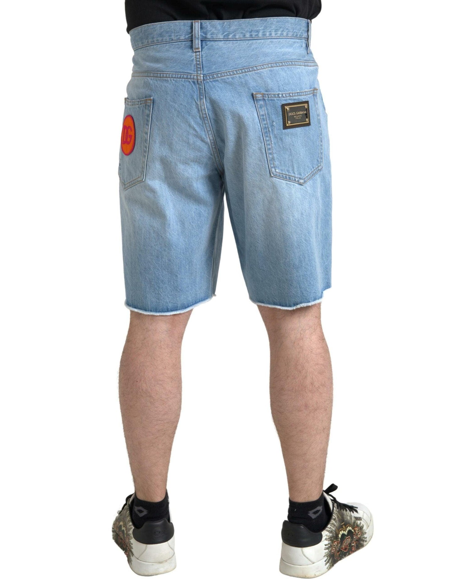 Dolce & Gabbana Elegant Light Blue Denim Bermuda Shorts - Arichezz.store