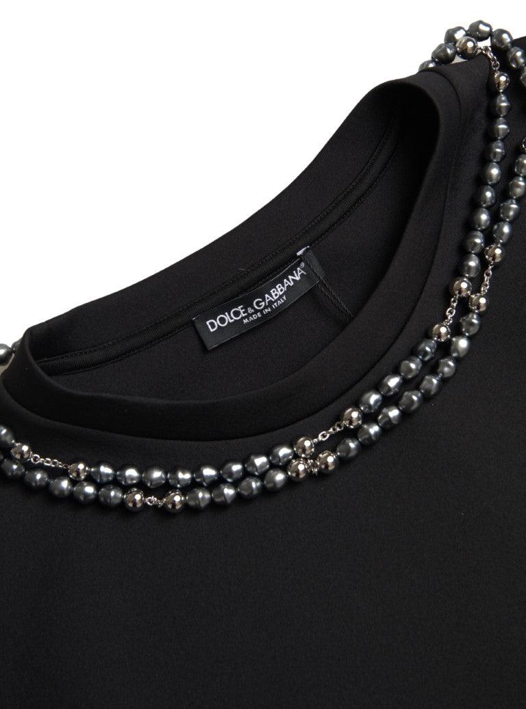 Dolce & Gabbana Embellished Neckline Casual T-Shirt - Arichezz.store