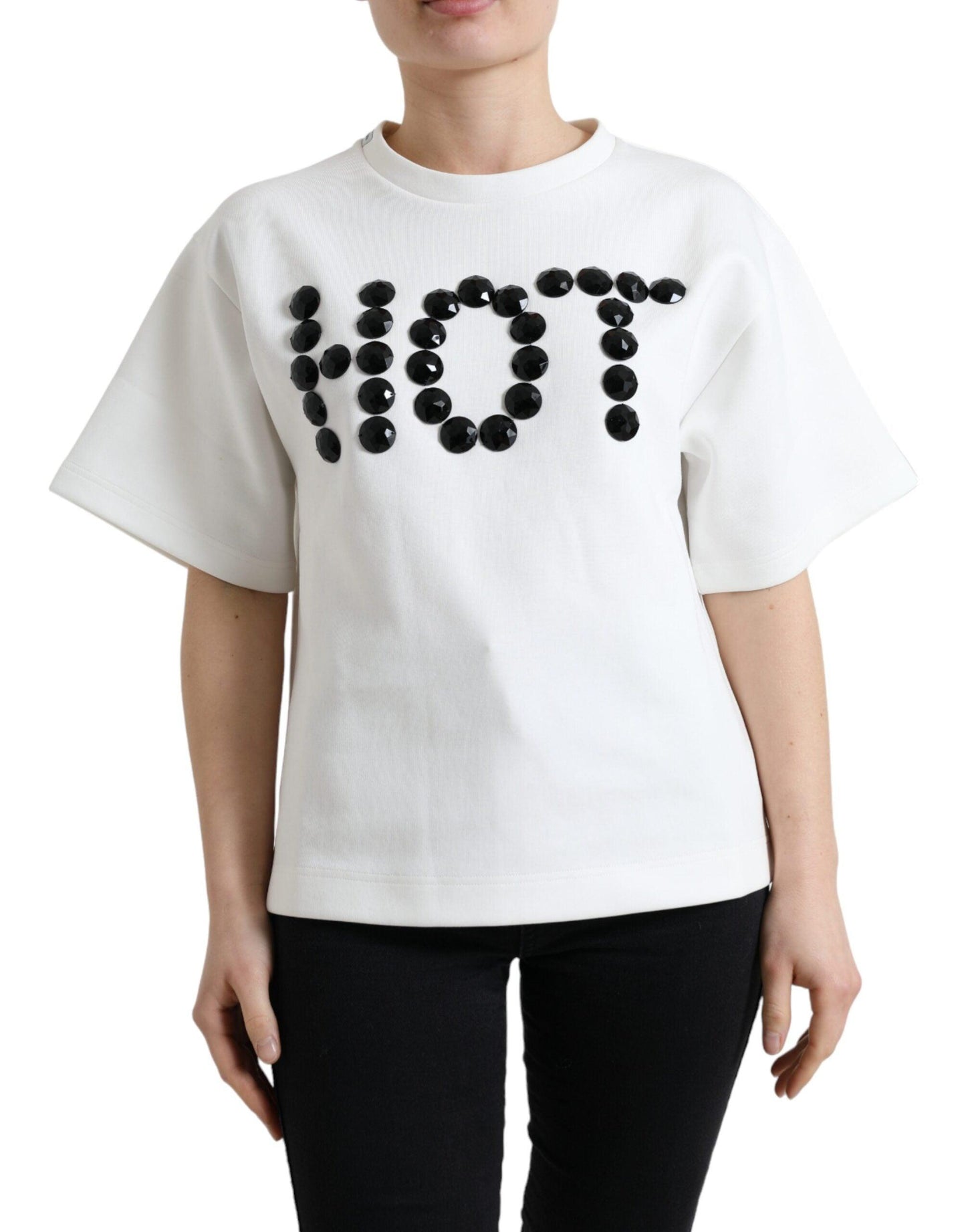 Dolce & Gabbana Embellished Crew Neck Fashion Tee - Arichezz.store