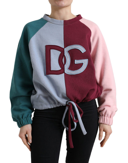 Dolce & Gabbana Elegant Multicolor Crew Neck Cotton Sweater - Arichezz.store