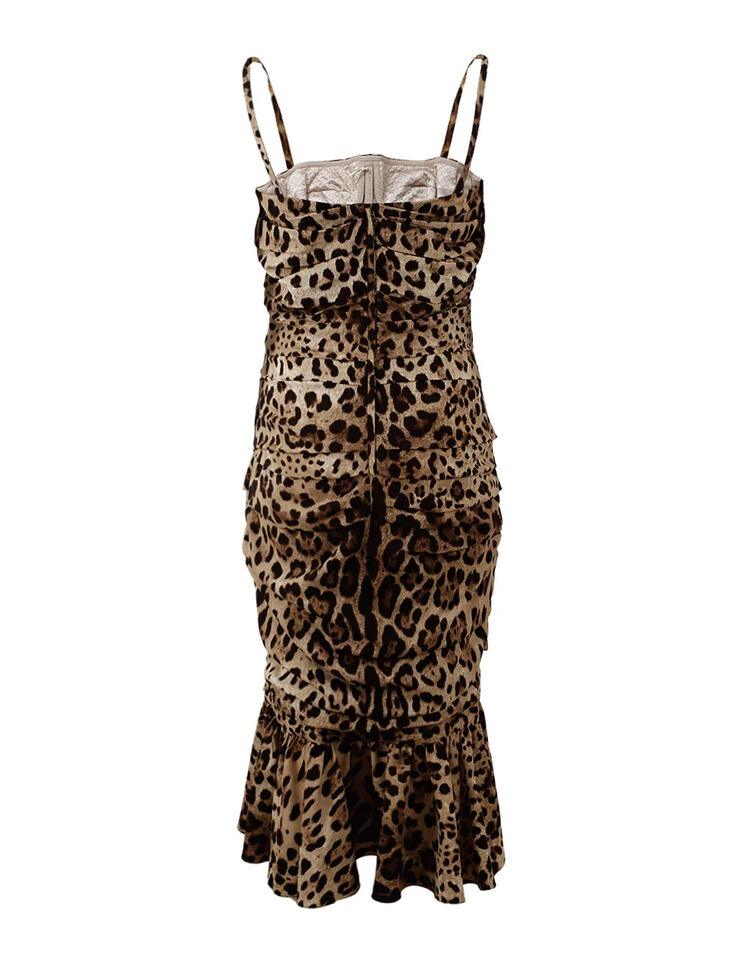 Dolce & Gabbana Elegant Leopard Print Cady Dress - Arichezz.store