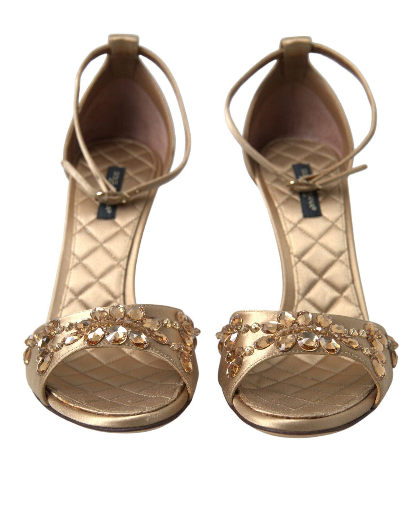 Dolce & Gabbana Crystal Embellished Heel Sandals - Arichezz.store