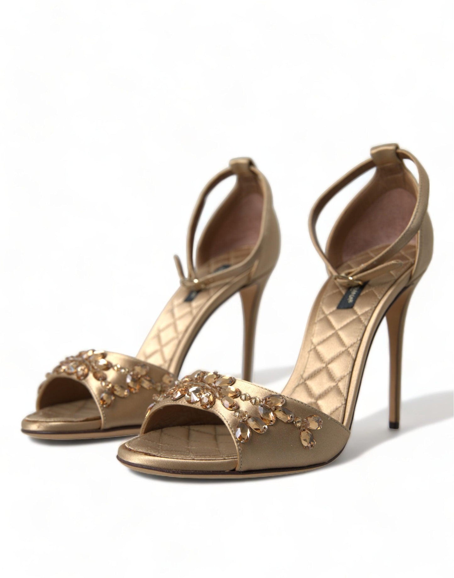 Dolce & Gabbana Crystal Embellished Heel Sandals - Arichezz.store