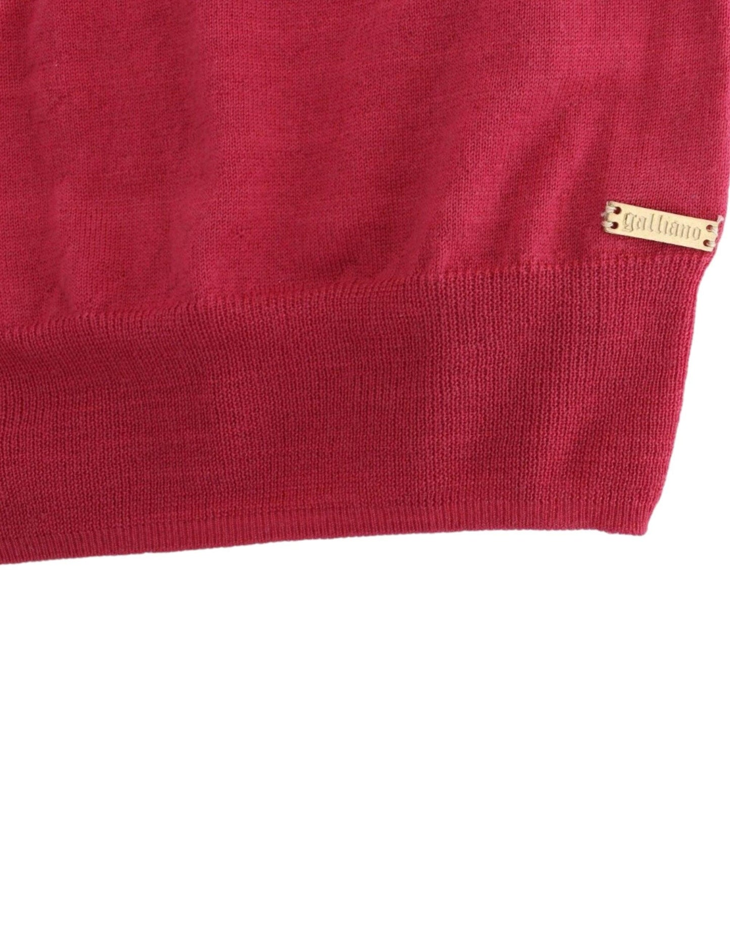 John Galliano Elegant Pink Sleeveless Wool Knit Top - Arichezz.store