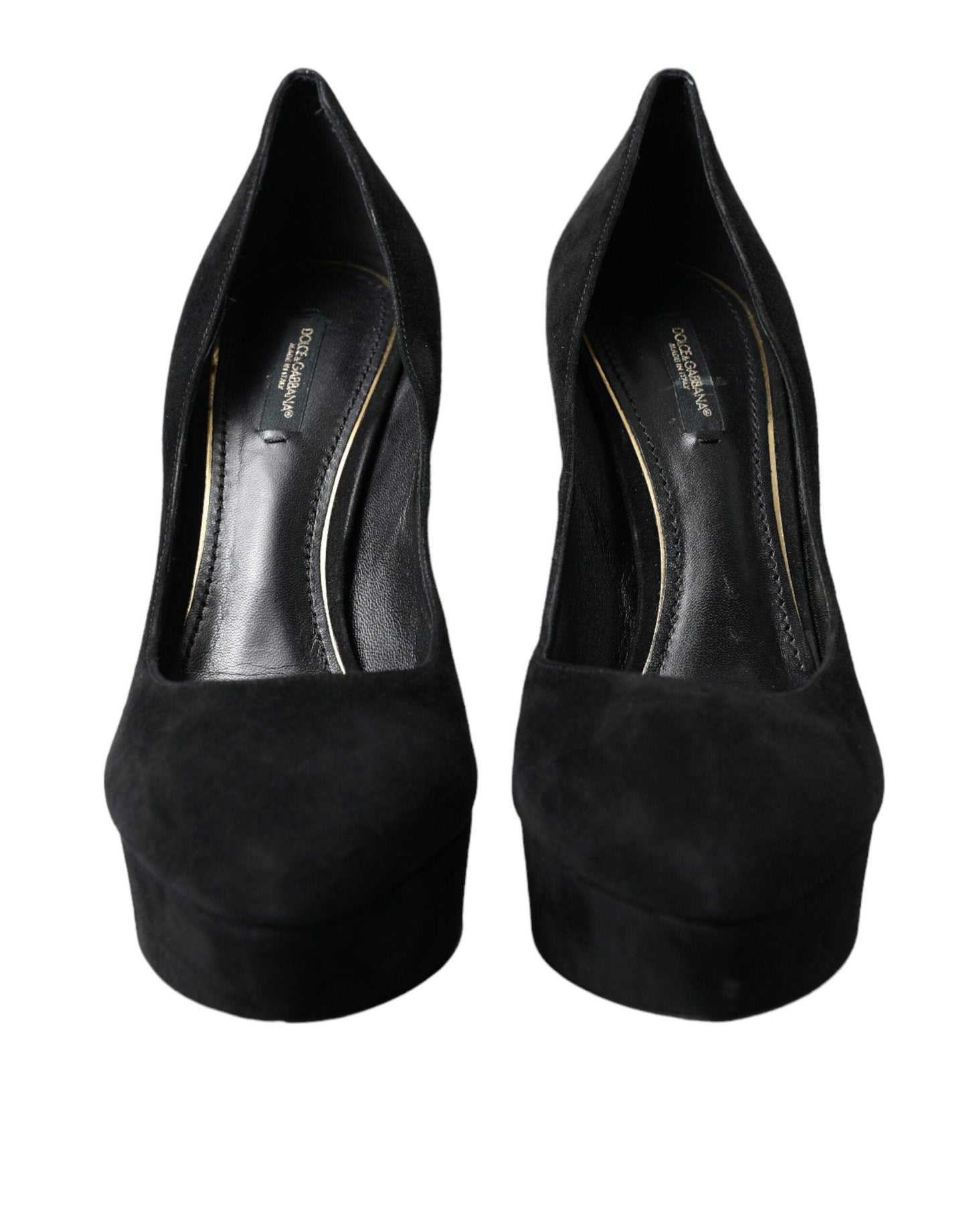 Dolce & Gabbana Black Suede Heeled Pumps Sophistication - Arichezz.store