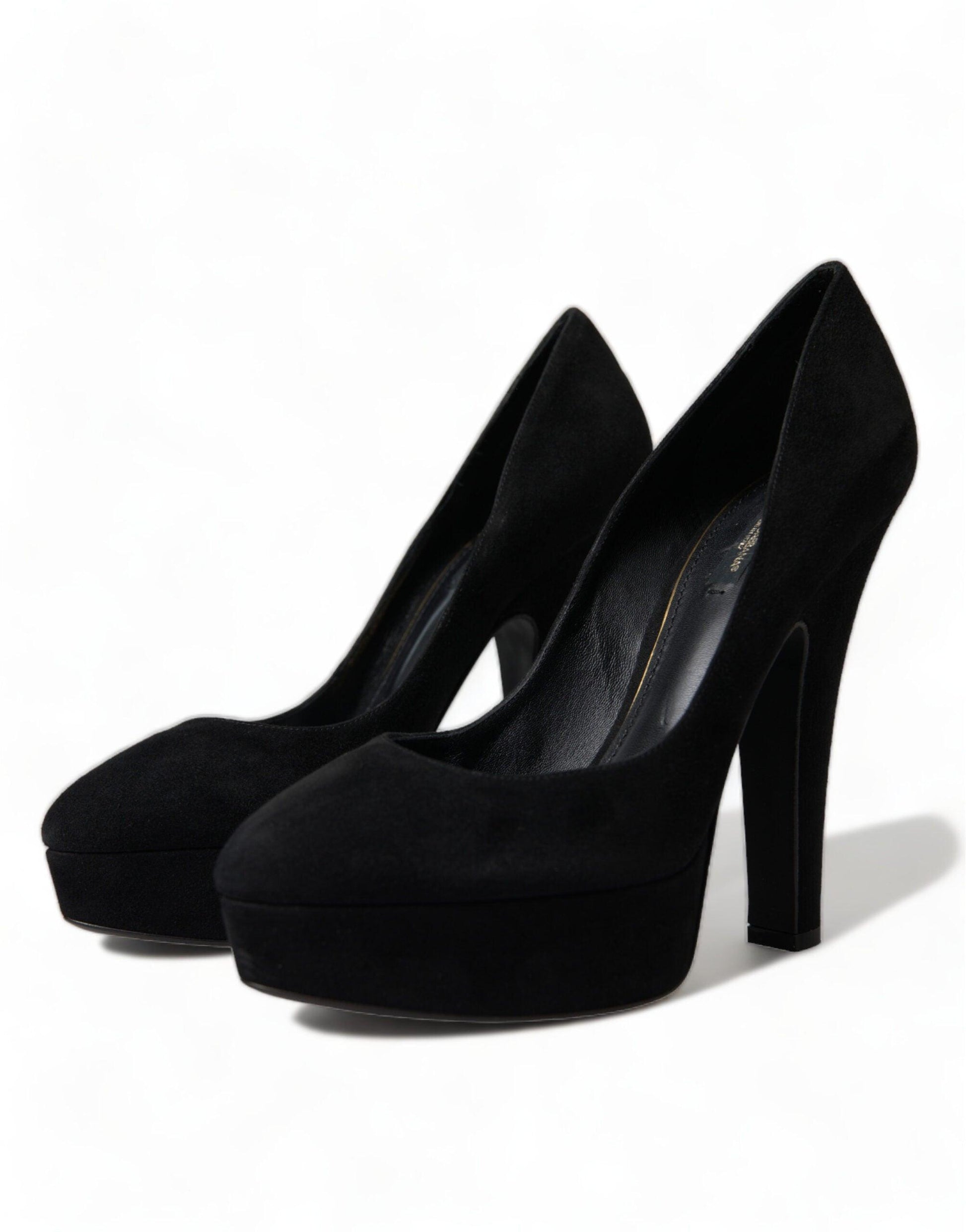 Dolce & Gabbana Black Suede Heeled Pumps Sophistication - Arichezz.store