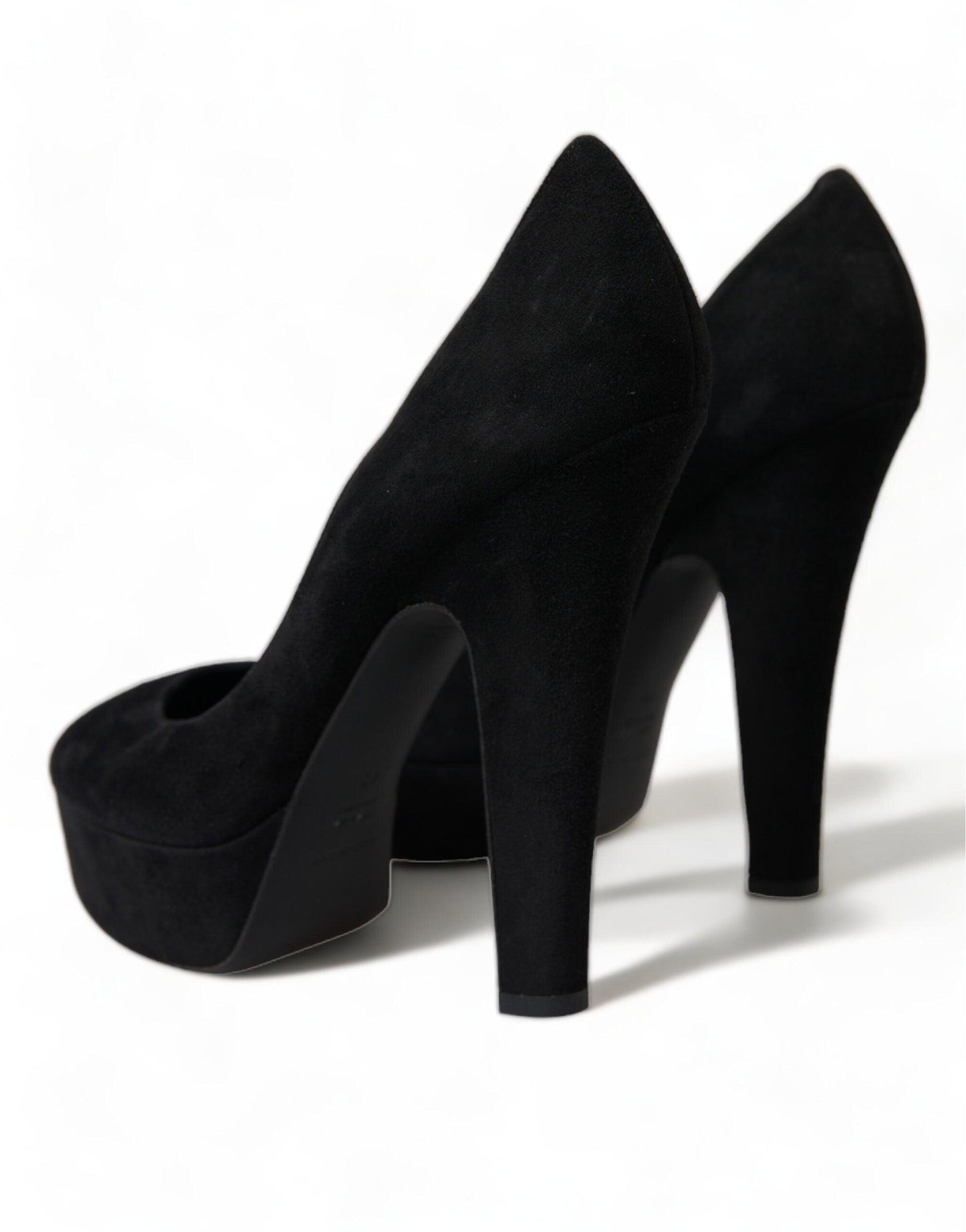 Dolce & Gabbana Black Suede Heeled Pumps Sophistication - Arichezz.store