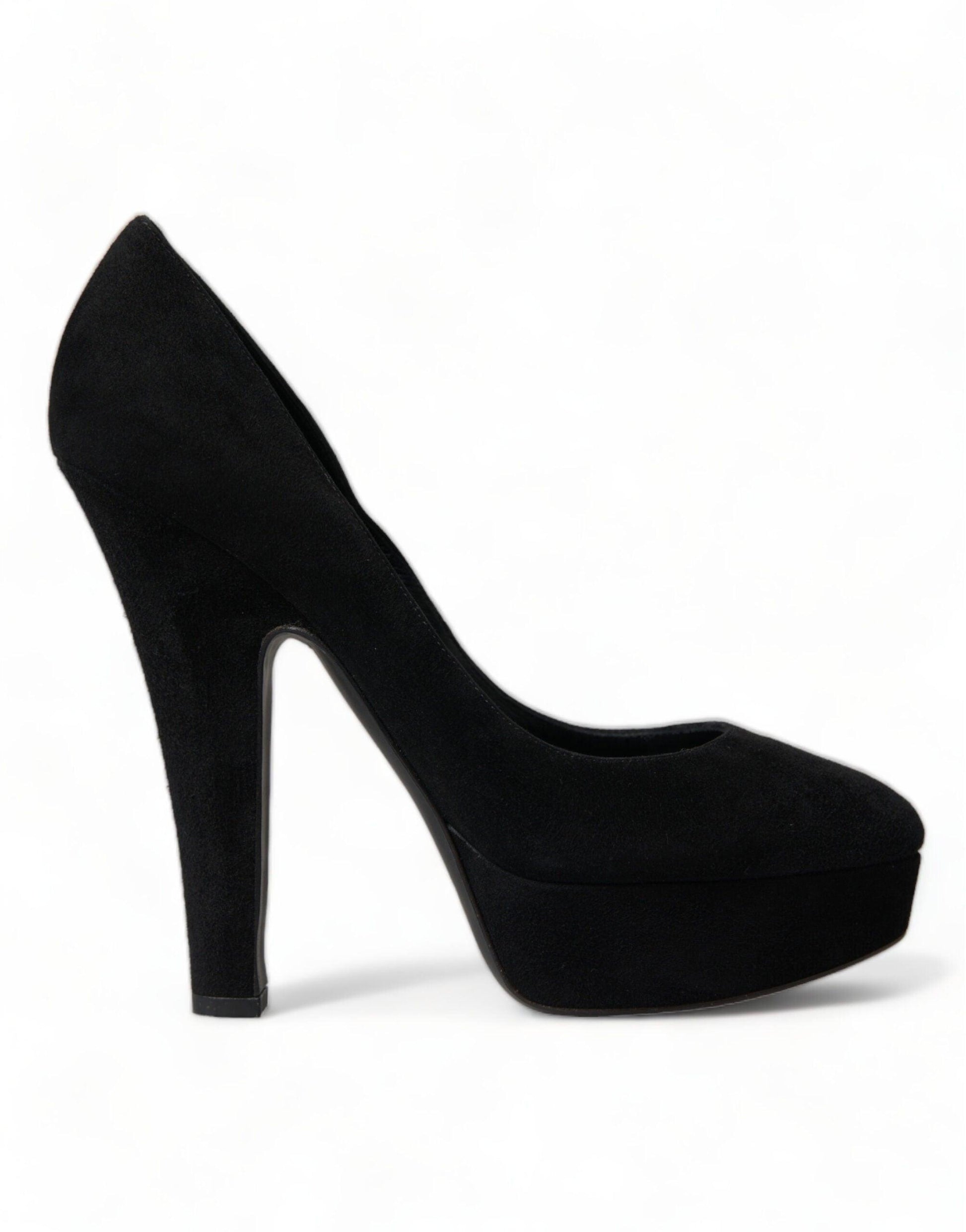 Dolce & Gabbana Black Suede Heeled Pumps Sophistication - Arichezz.store