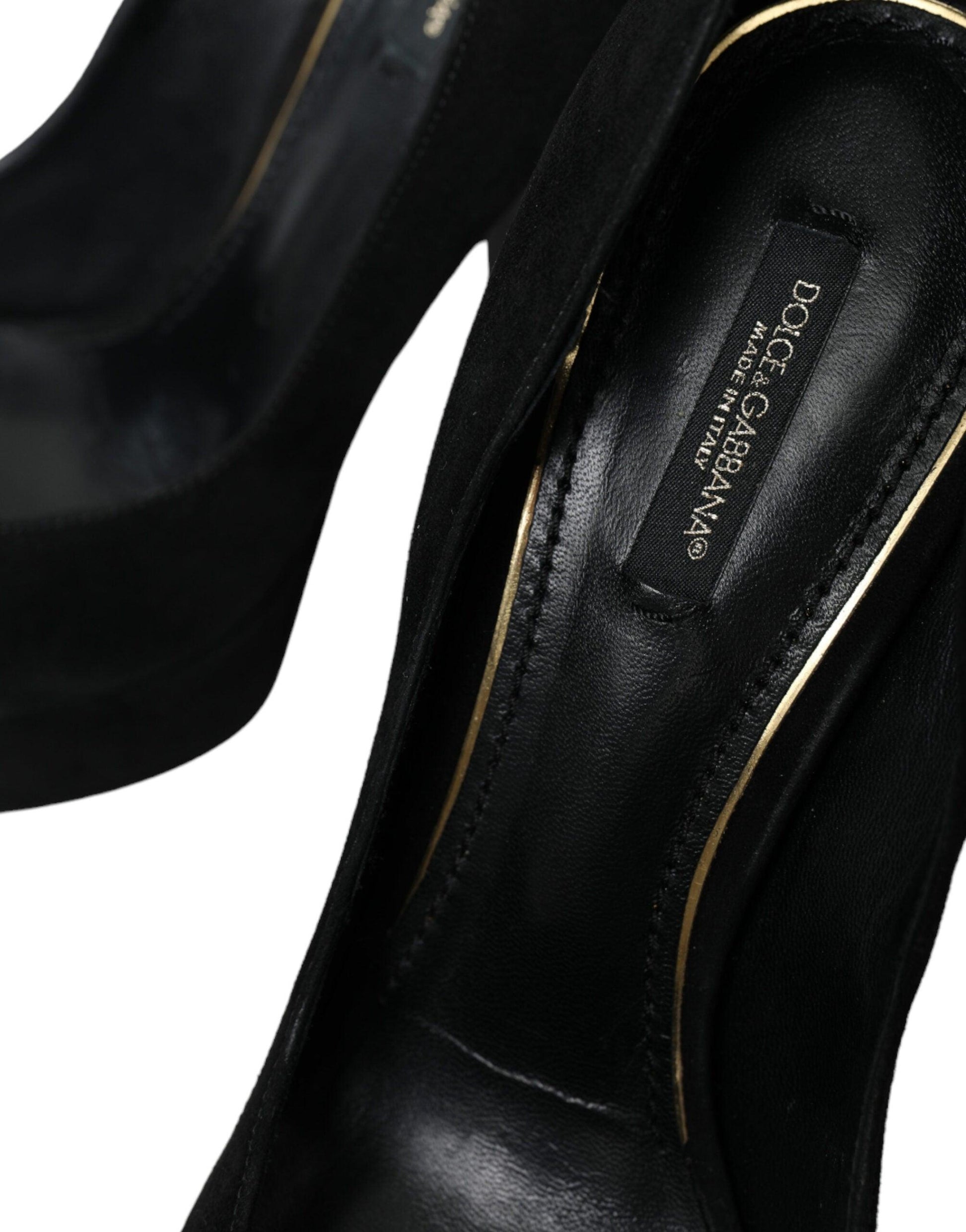 Dolce & Gabbana Black Suede Heeled Pumps Sophistication - Arichezz.store