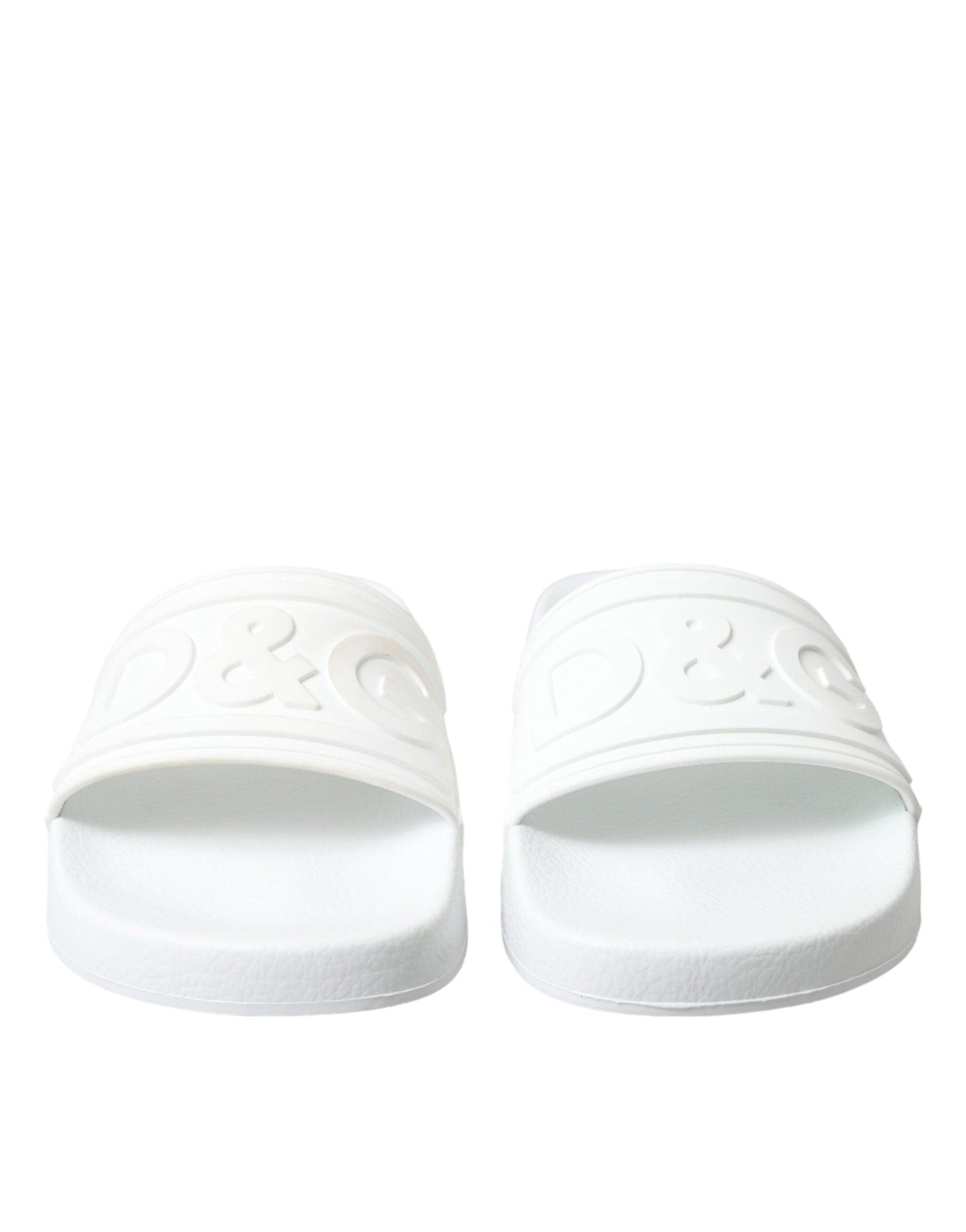 Dolce & Gabbana Elegant White Logo Slides - Arichezz.store