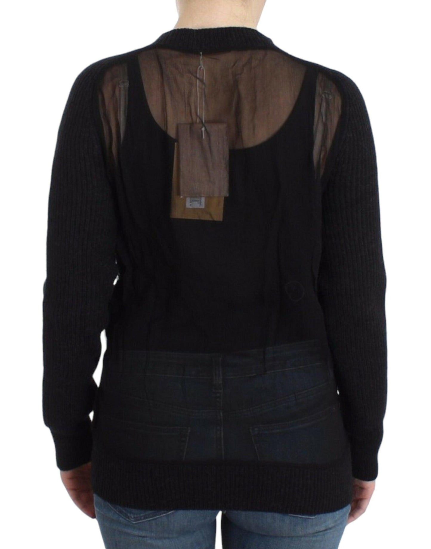 John Galliano Chic Transparent Back Woolen Cardigan - Arichezz.store