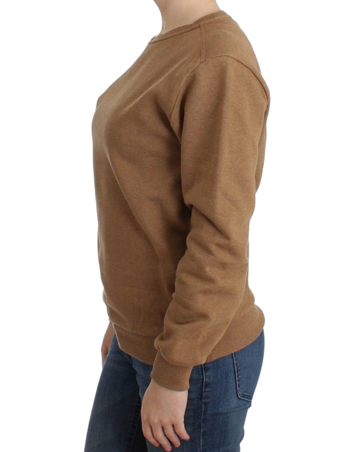 John Galliano Chic Brown Crewneck Cotton Sweater - Arichezz.store