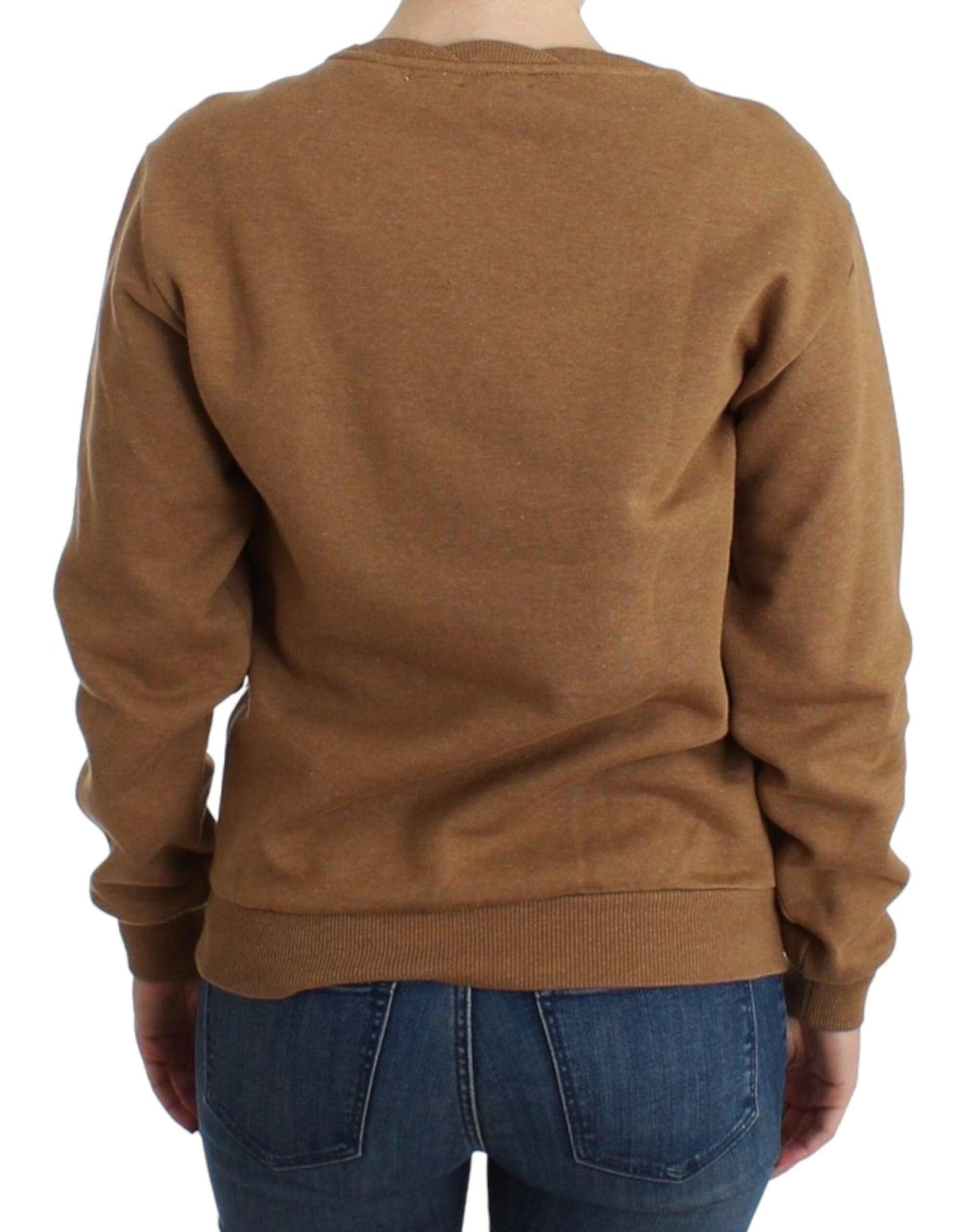 John Galliano Chic Brown Crewneck Cotton Sweater - Arichezz.store