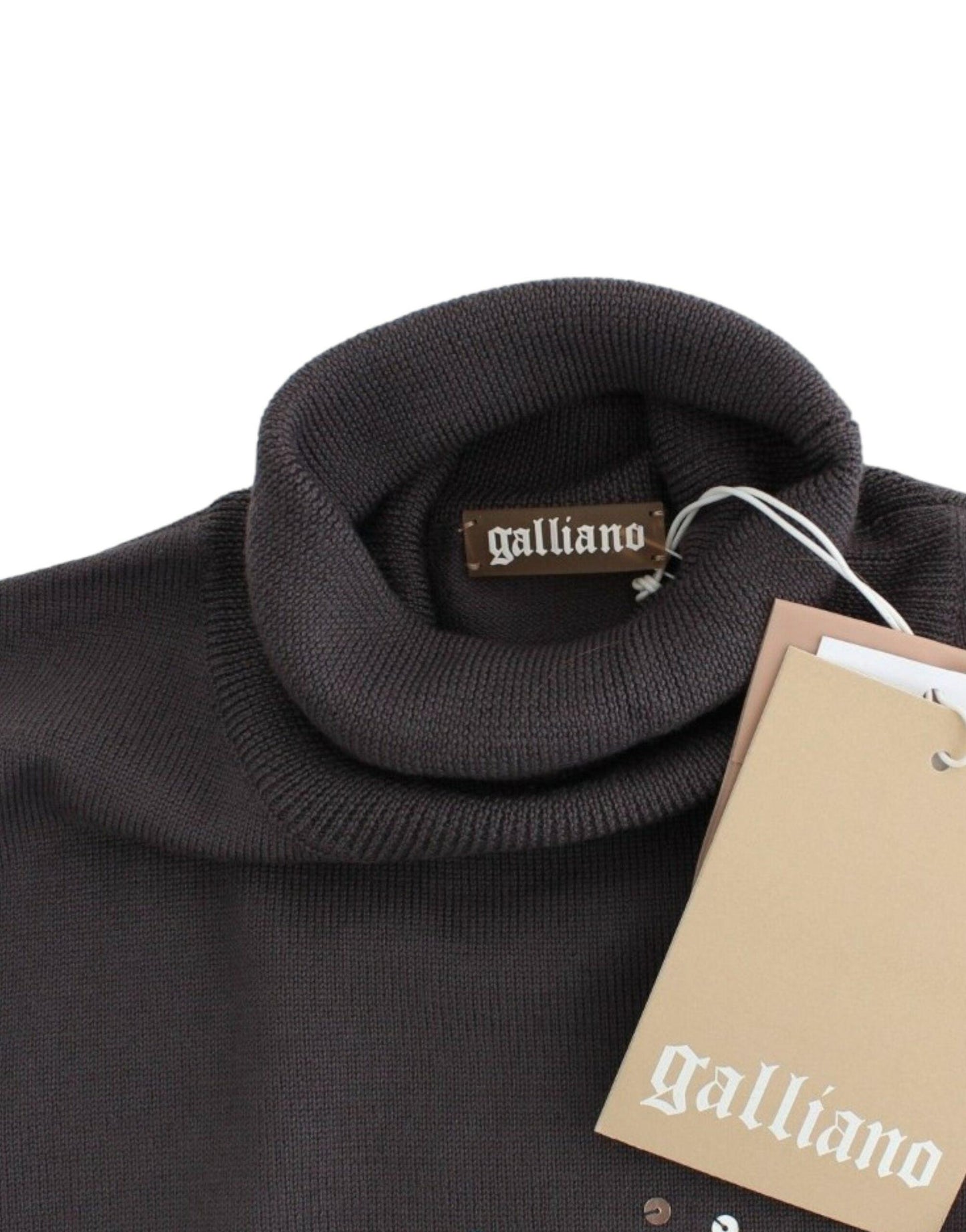 John Galliano Elegant Virgin Wool Turtleneck Sweater - Arichezz.store