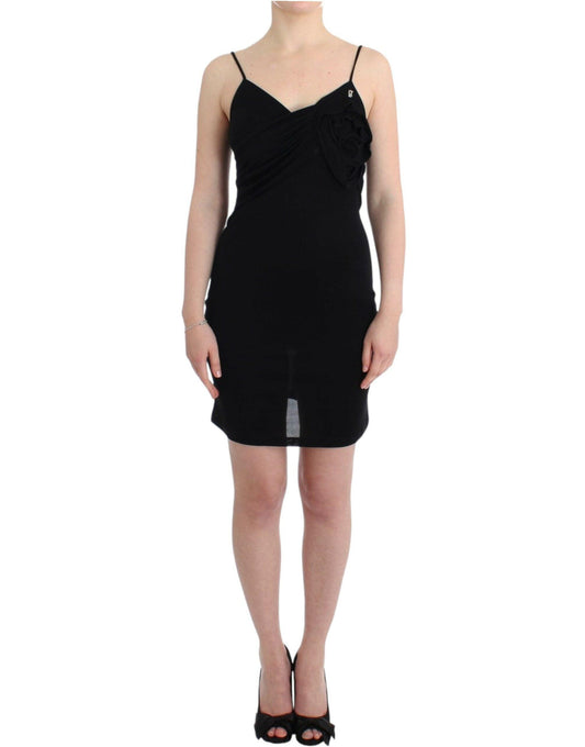 John Galliano Black Jersey Knee-Length Dress - Arichezz.store