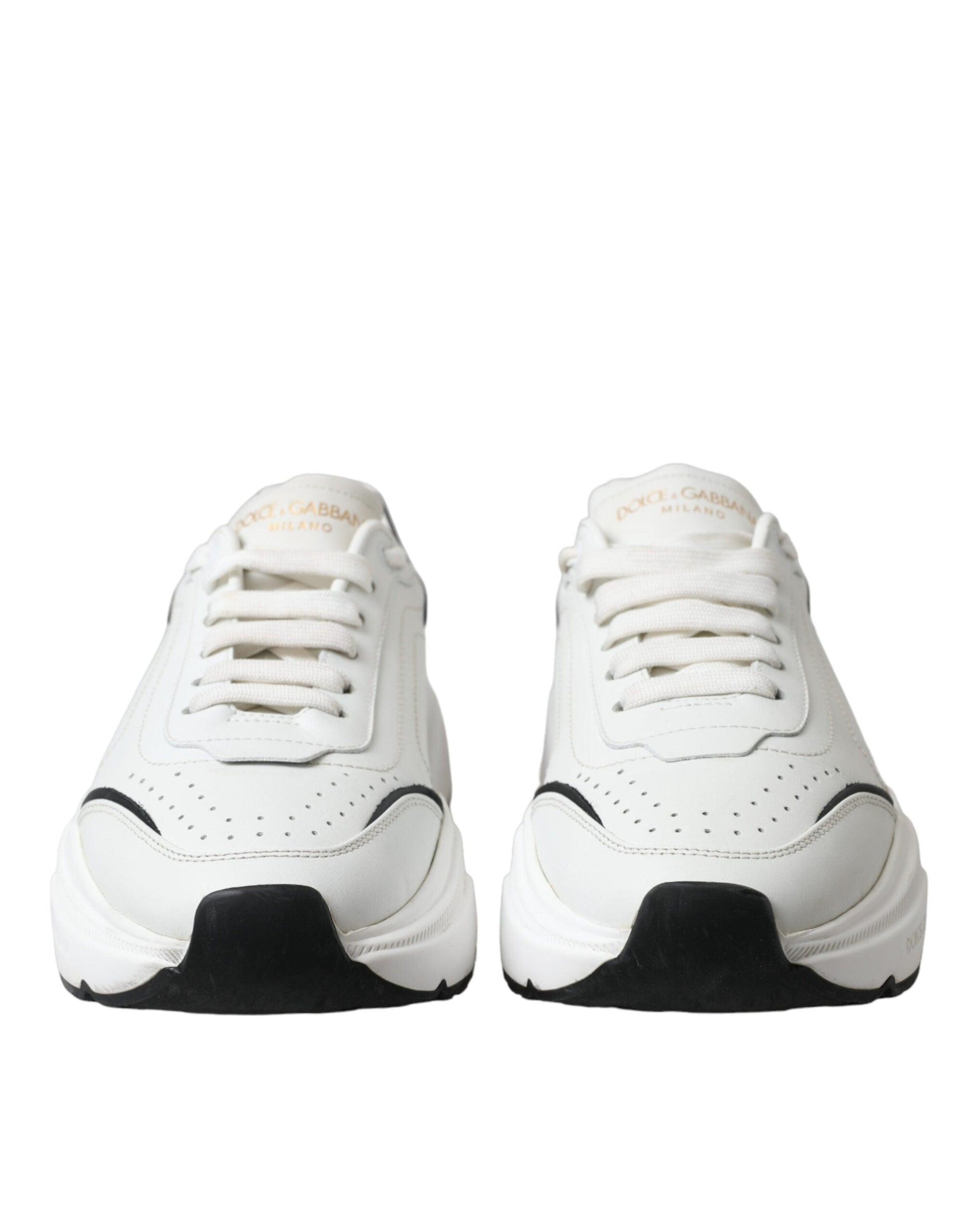 Dolce & Gabbana Chic Black & White Daymaster Leather Sneakers - Arichezz.store