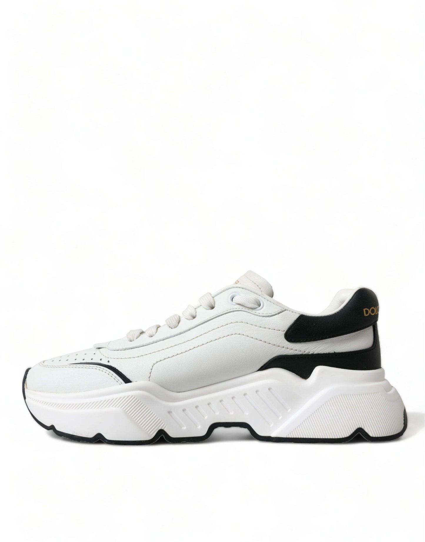 Dolce & Gabbana Chic Black & White Daymaster Leather Sneakers - Arichezz.store