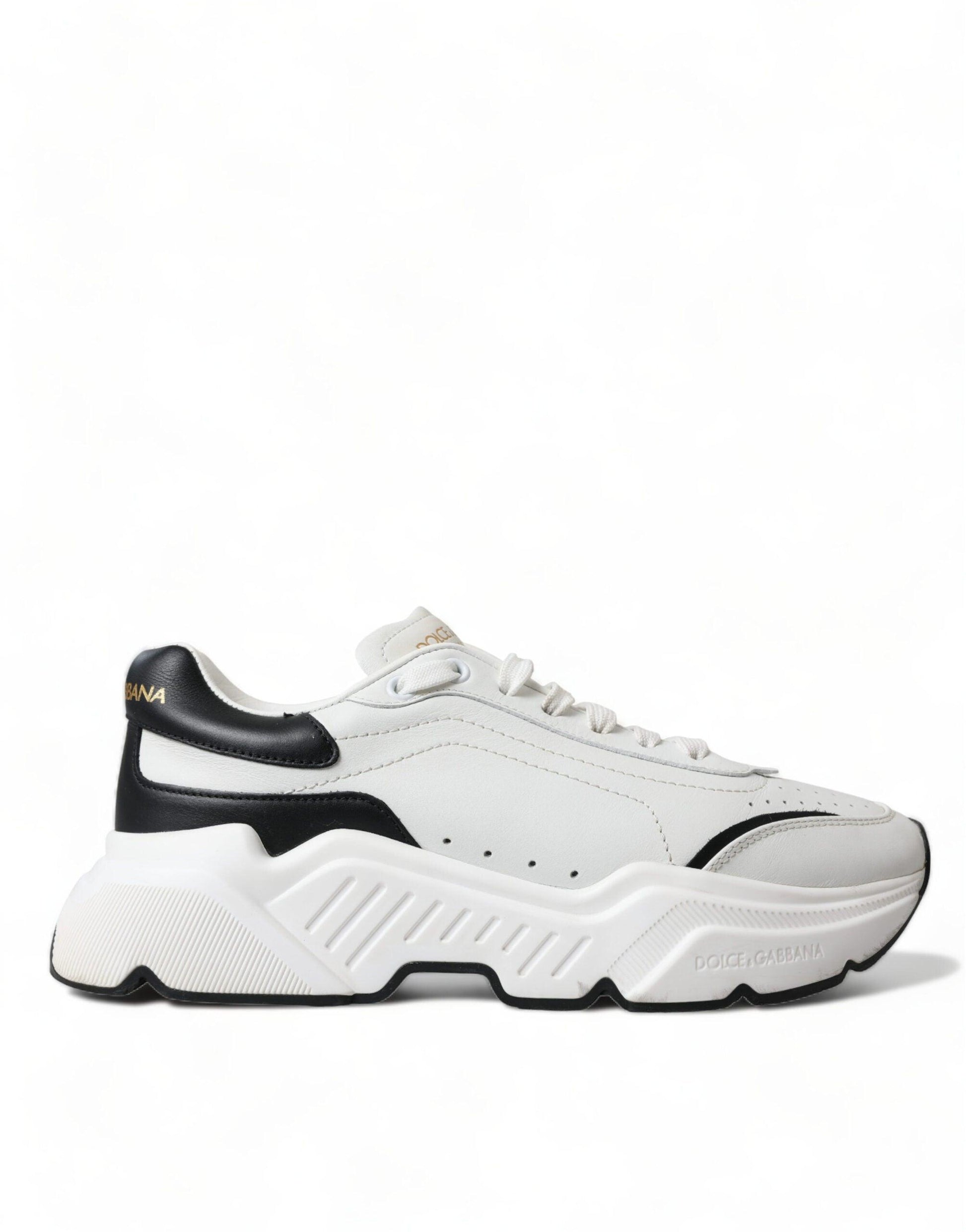 Dolce & Gabbana Chic Black & White Daymaster Leather Sneakers - Arichezz.store