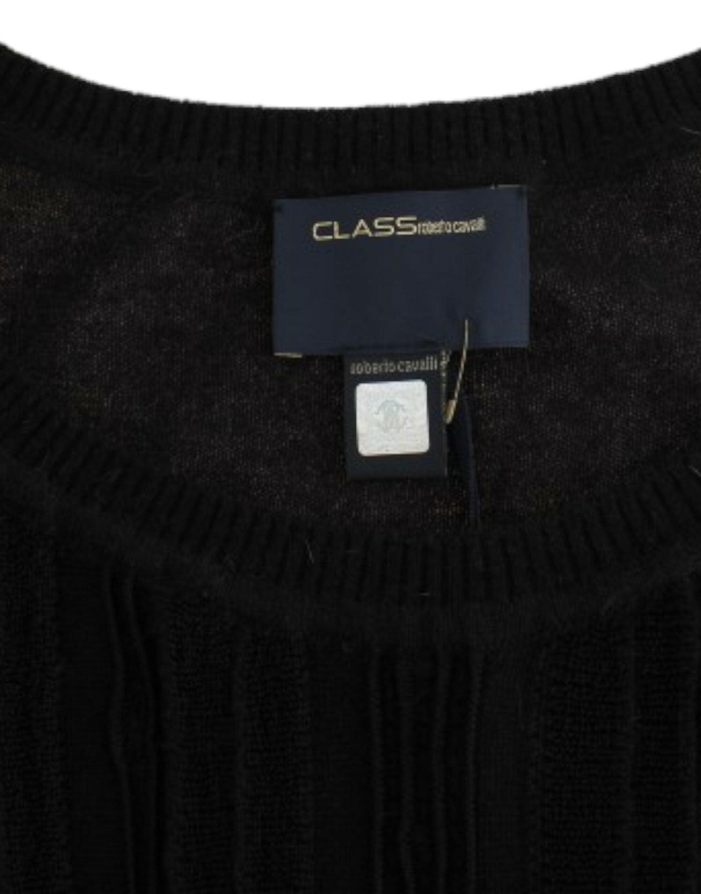 Cavalli Elegant Short Sleeved Black Jumper - Arichezz.store