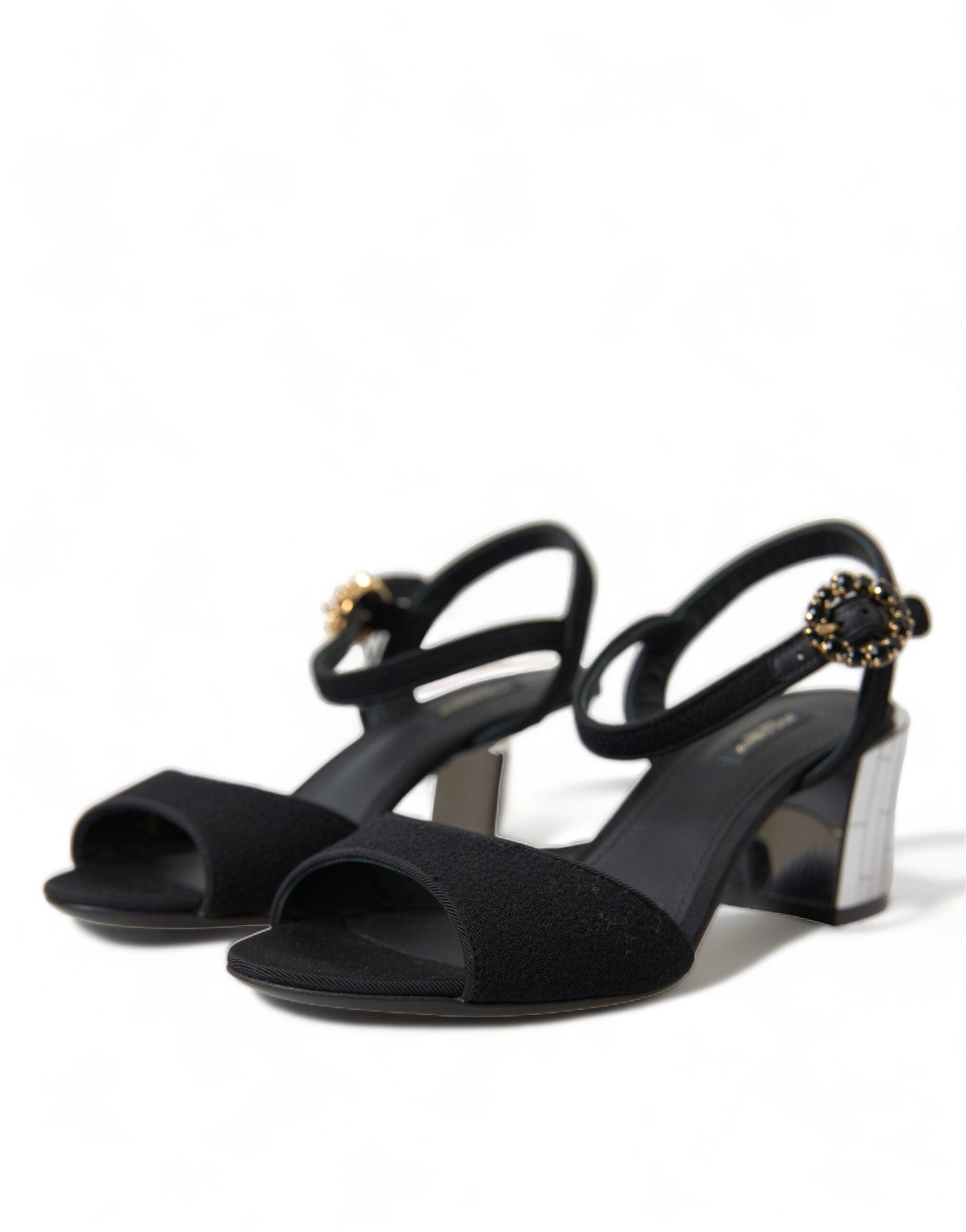 Dolce & Gabbana Elegant Ankle Strap Sandals with Mirror Heels - Arichezz.store