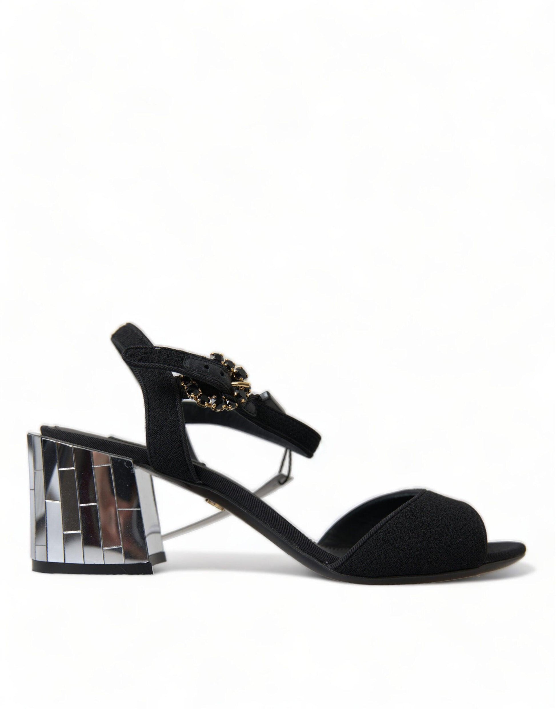 Dolce & Gabbana Elegant Ankle Strap Sandals with Mirror Heels - Arichezz.store