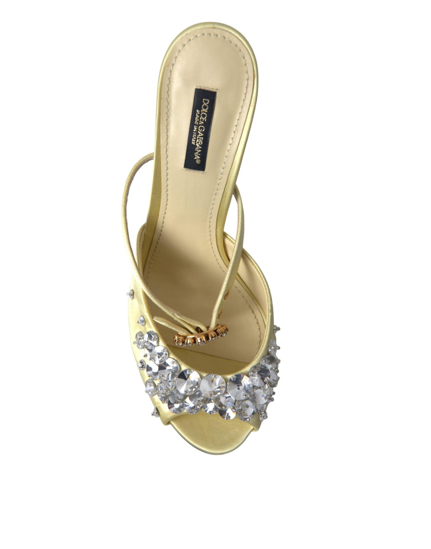 Dolce & Gabbana Crystal Embellished Silk Sandals - Arichezz.store