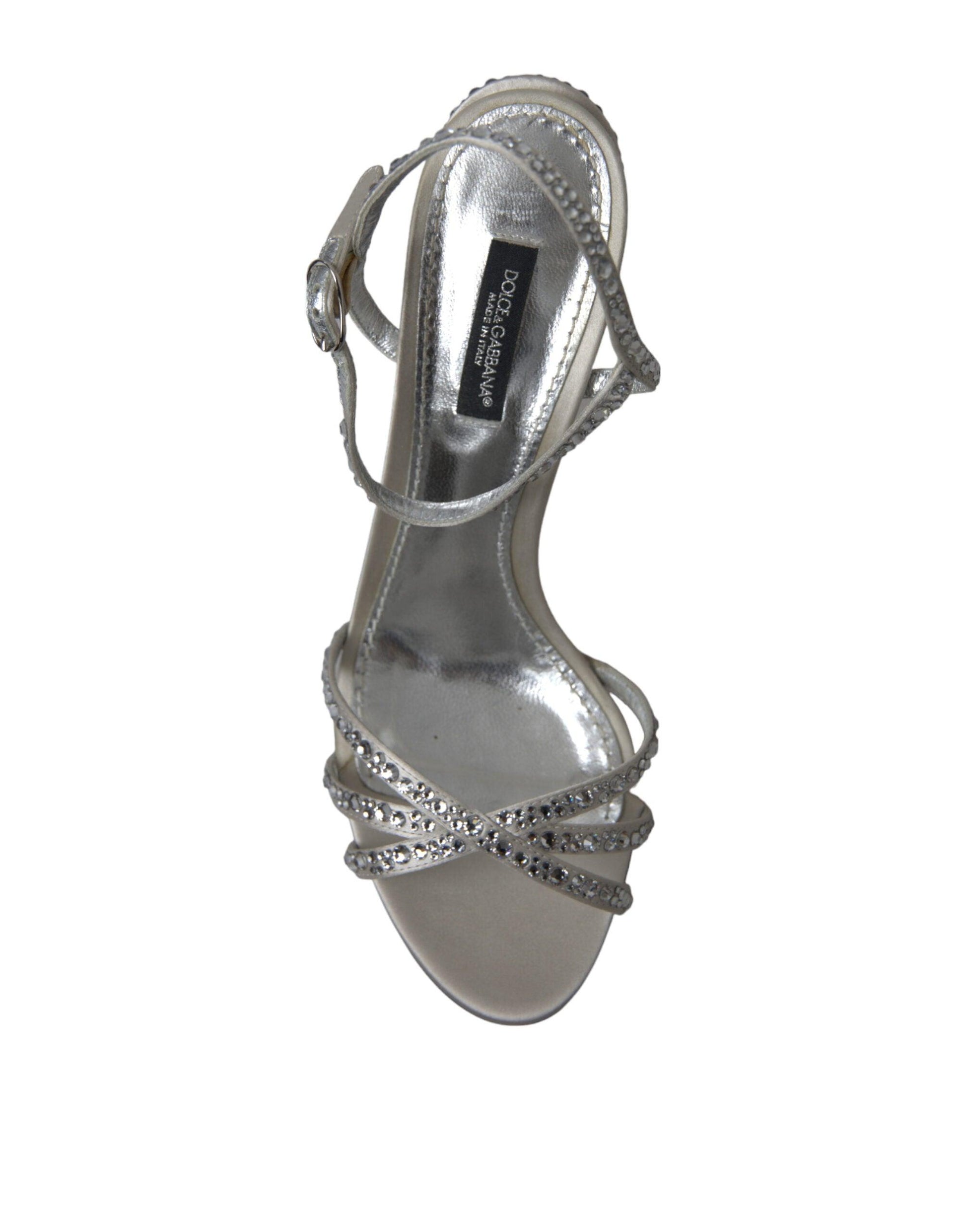 Dolce & Gabbana Elegant Crystal Embellished Heels Sandals - Arichezz.store