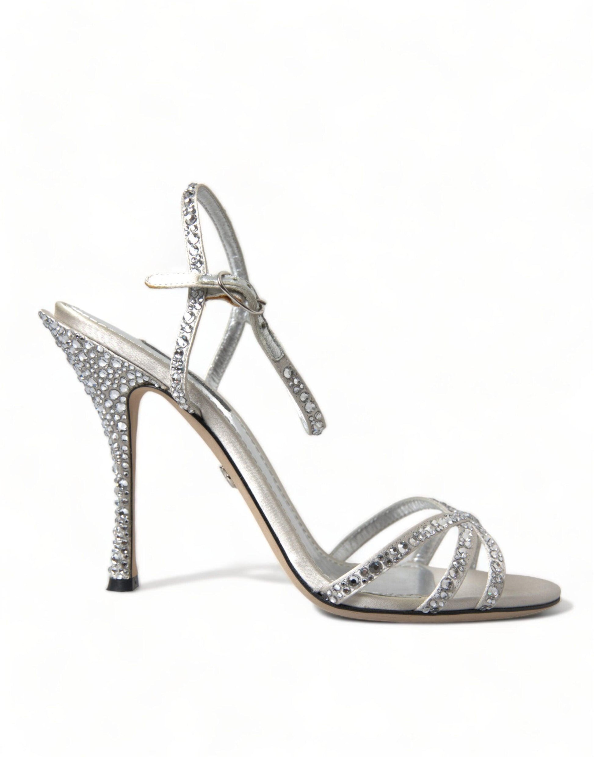 Dolce & Gabbana Elegant Crystal Embellished Heels Sandals - Arichezz.store