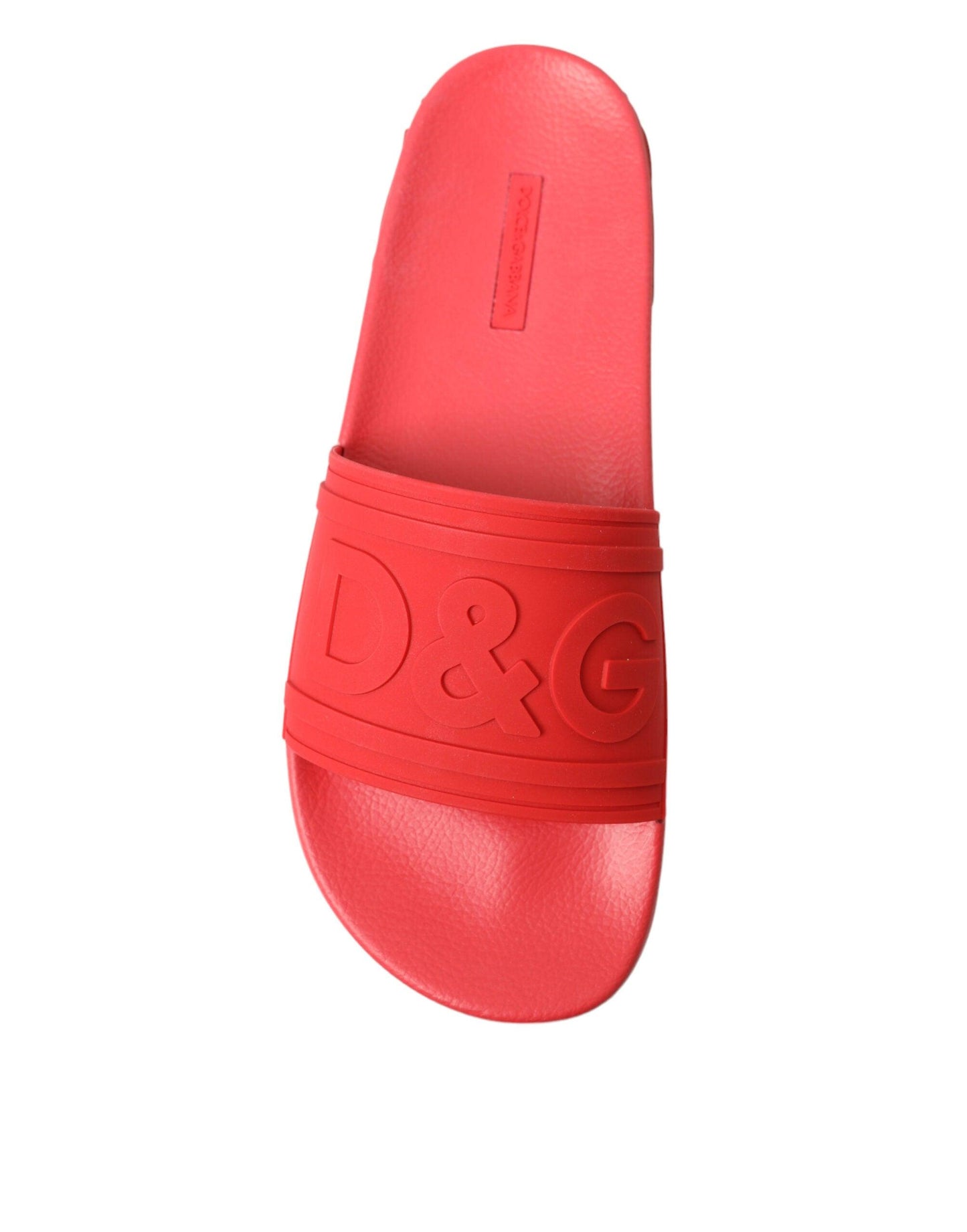 Dolce & Gabbana Radiant Red Men's Slide Sandals - Arichezz.store